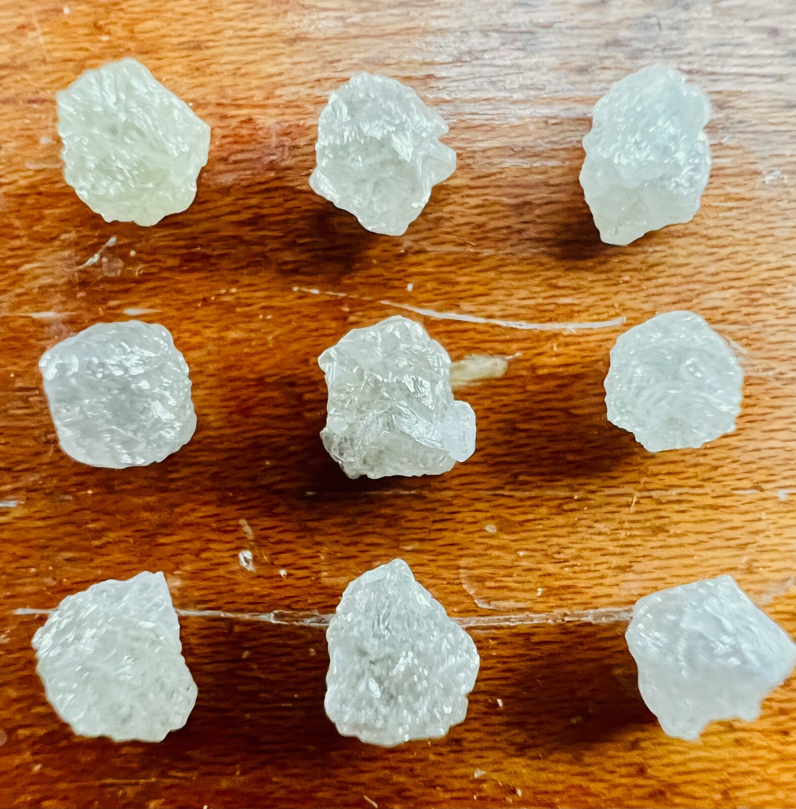 Silver Natural Loose 3 pcs 1.00 Carat Diamond White Rough Uncut Raw Diamond