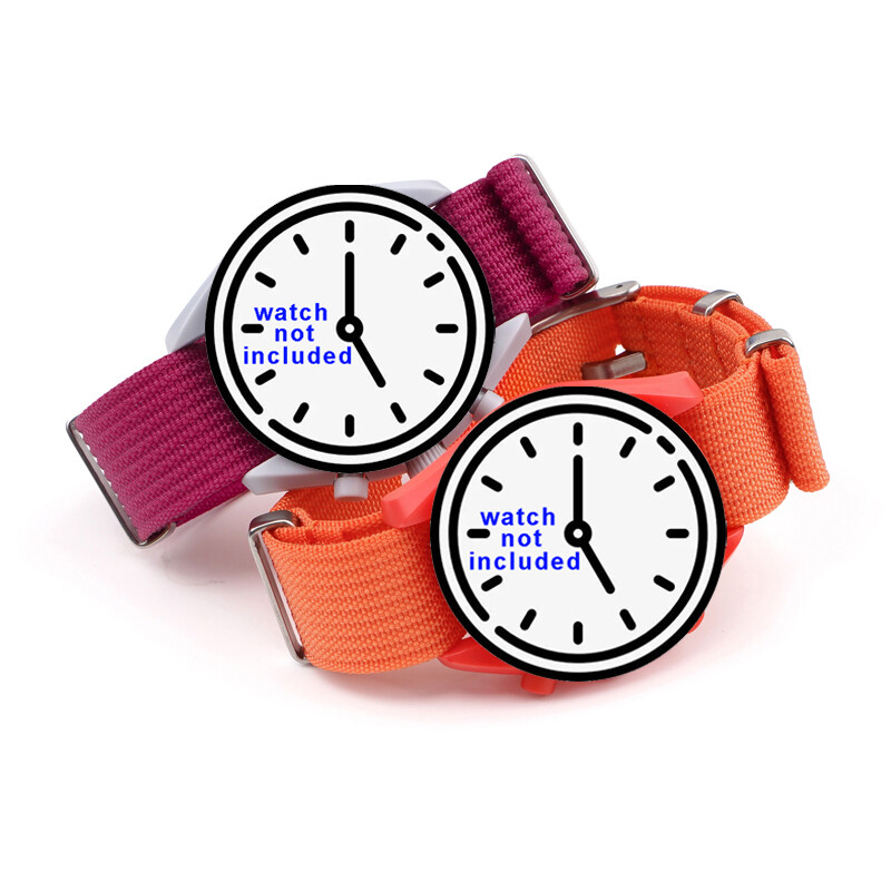 20mm Sport Bracelet Watch Strap Retro One-Piece Long Watchband Weave Nylon Bands