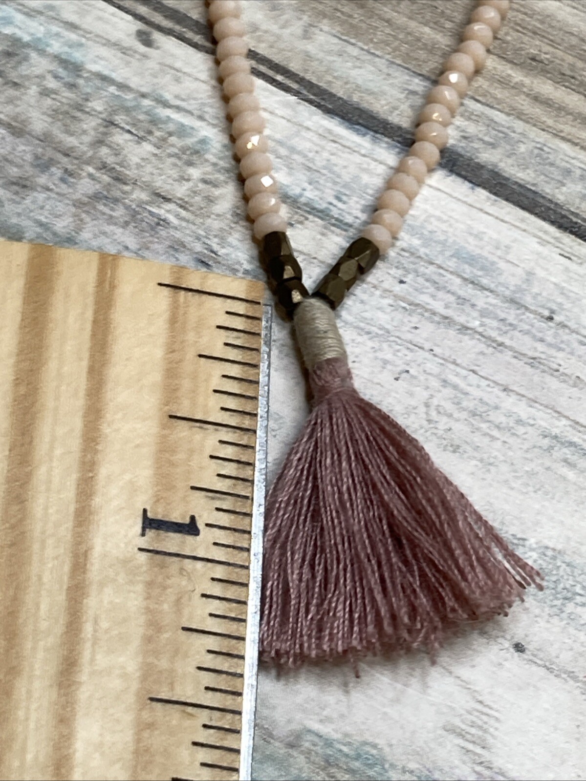 Dainty Crystals Beads Tassel Adjustable Necklace Cord Unbranded