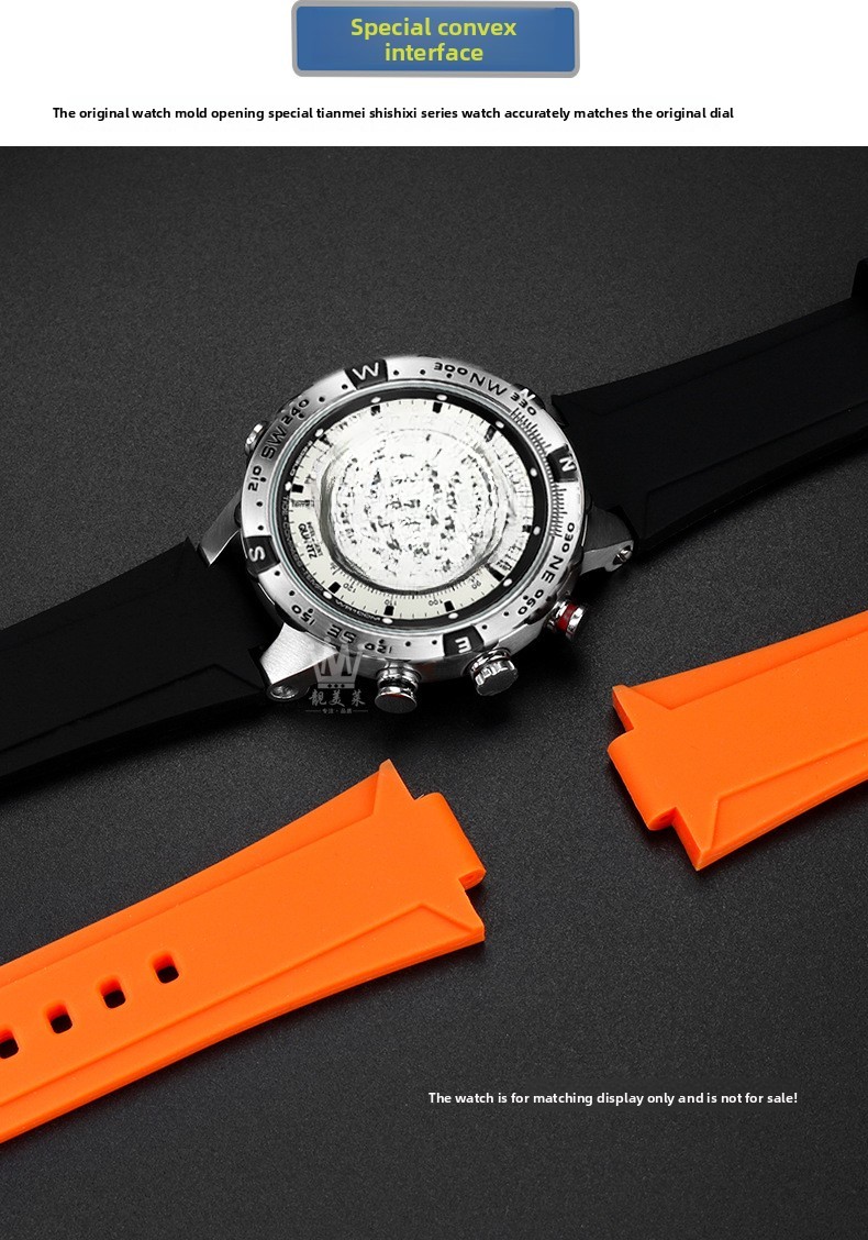 For Timex Tide Temp Compass T2N721 T2N720 TW2V22200 Silicone Watch Straps Mens