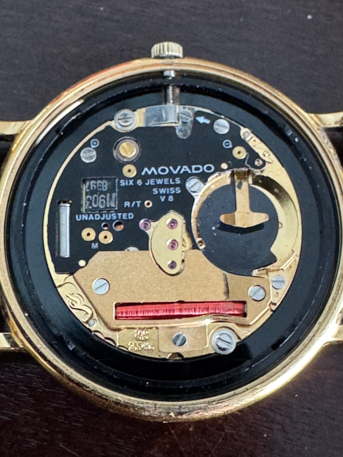UNISEX MOVADO CALENDAR WRISTWATCH REF# 87-06-885 NOT RUNNING ETA 255.495