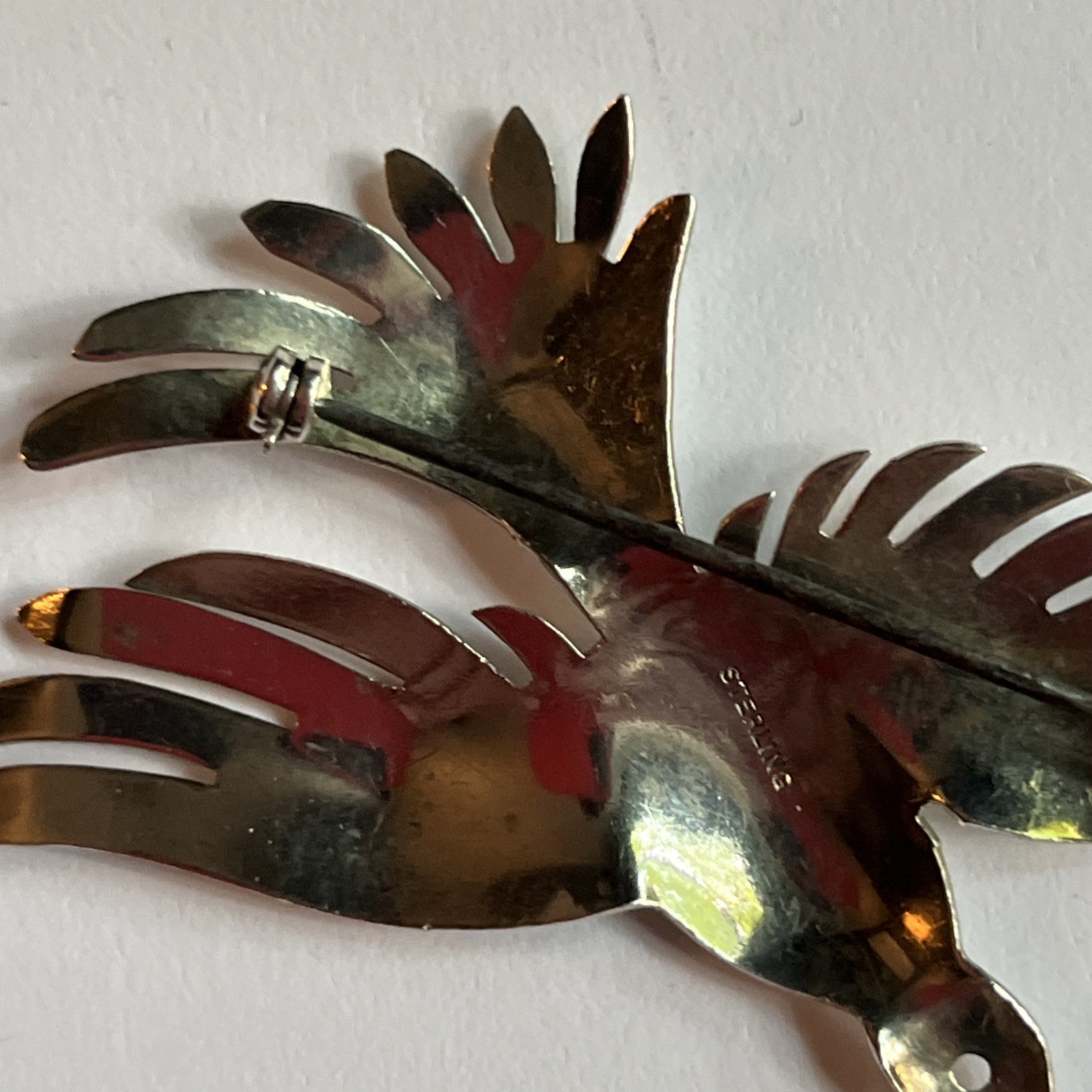Vintage 925 Sterling Silver Bird Brooch Pins