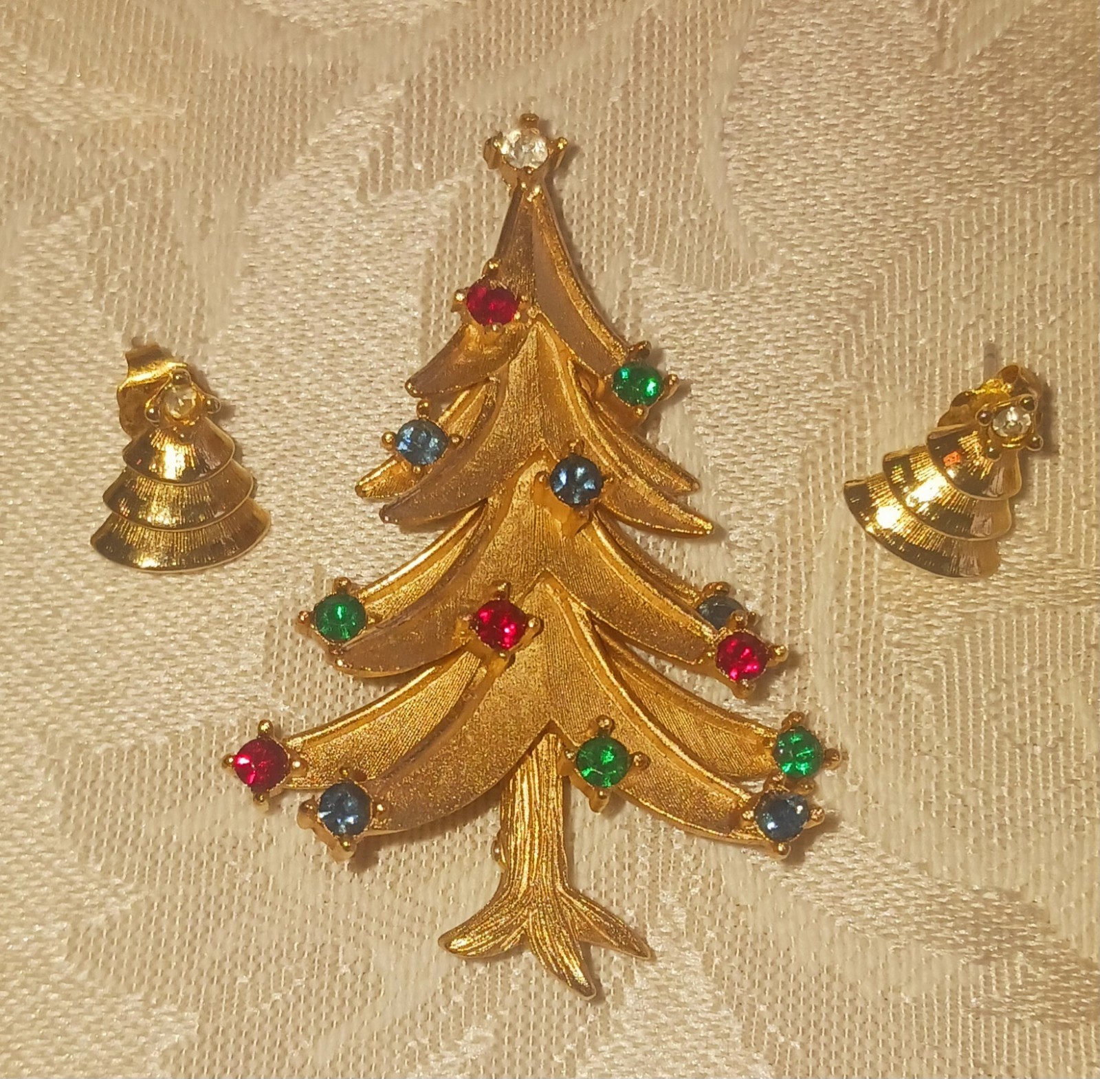 Estate Christmas Tree Brooches ~ TRIFARI CROWN ~ART ARTHUR ~GERRYS AVON ~ WIRE +