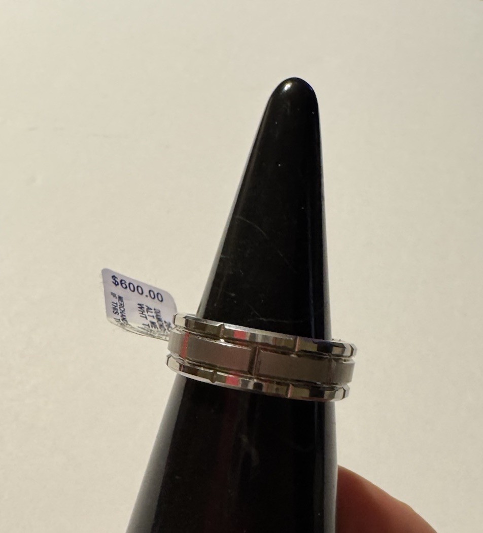 Triton Men’s Tungsten Wedding/Anniversary Band Ring White Tungsten 8mm Size 13