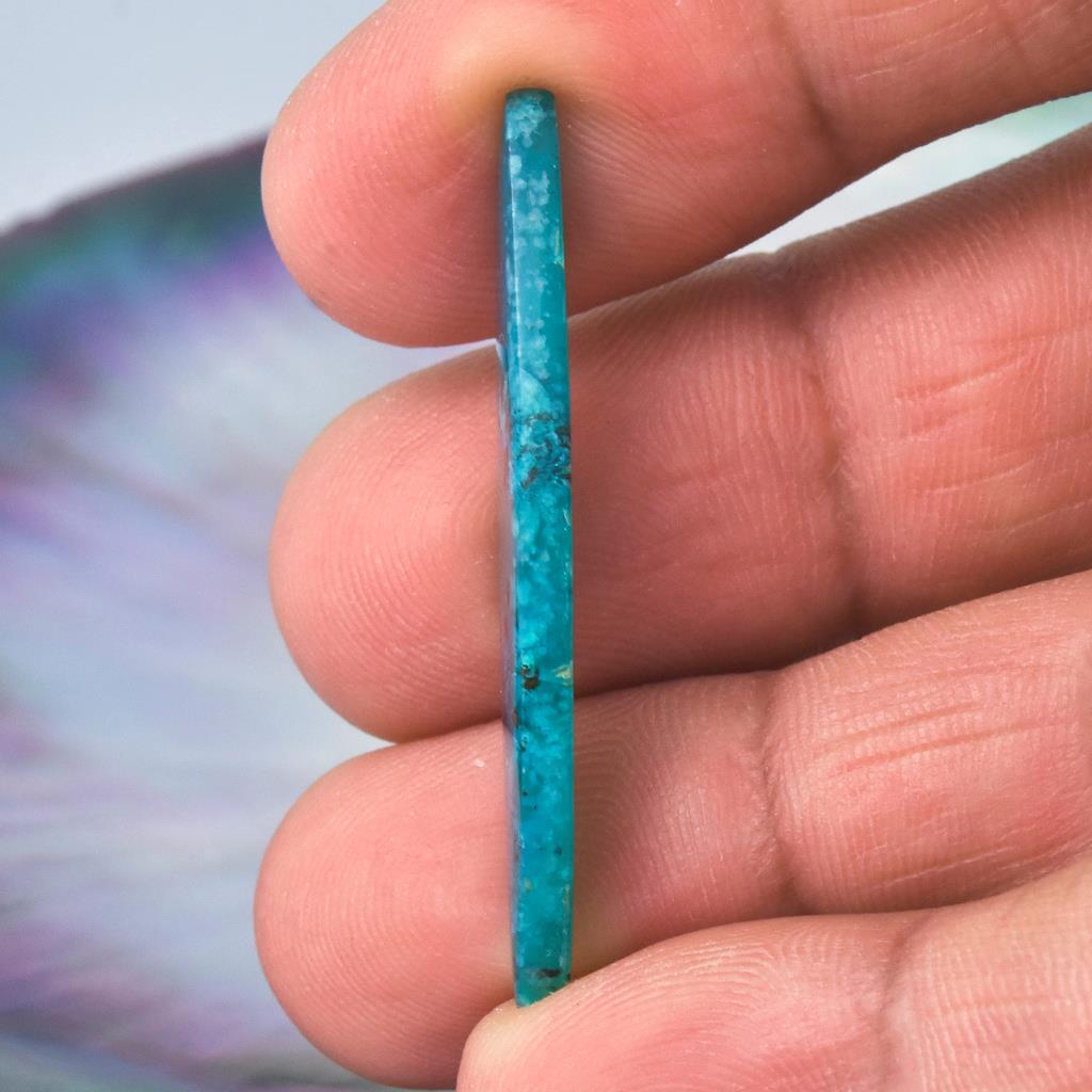 RARE Vibrant Gem Silica Chrysocolla Bacan Island Gemstone Cabochon 2.21 g