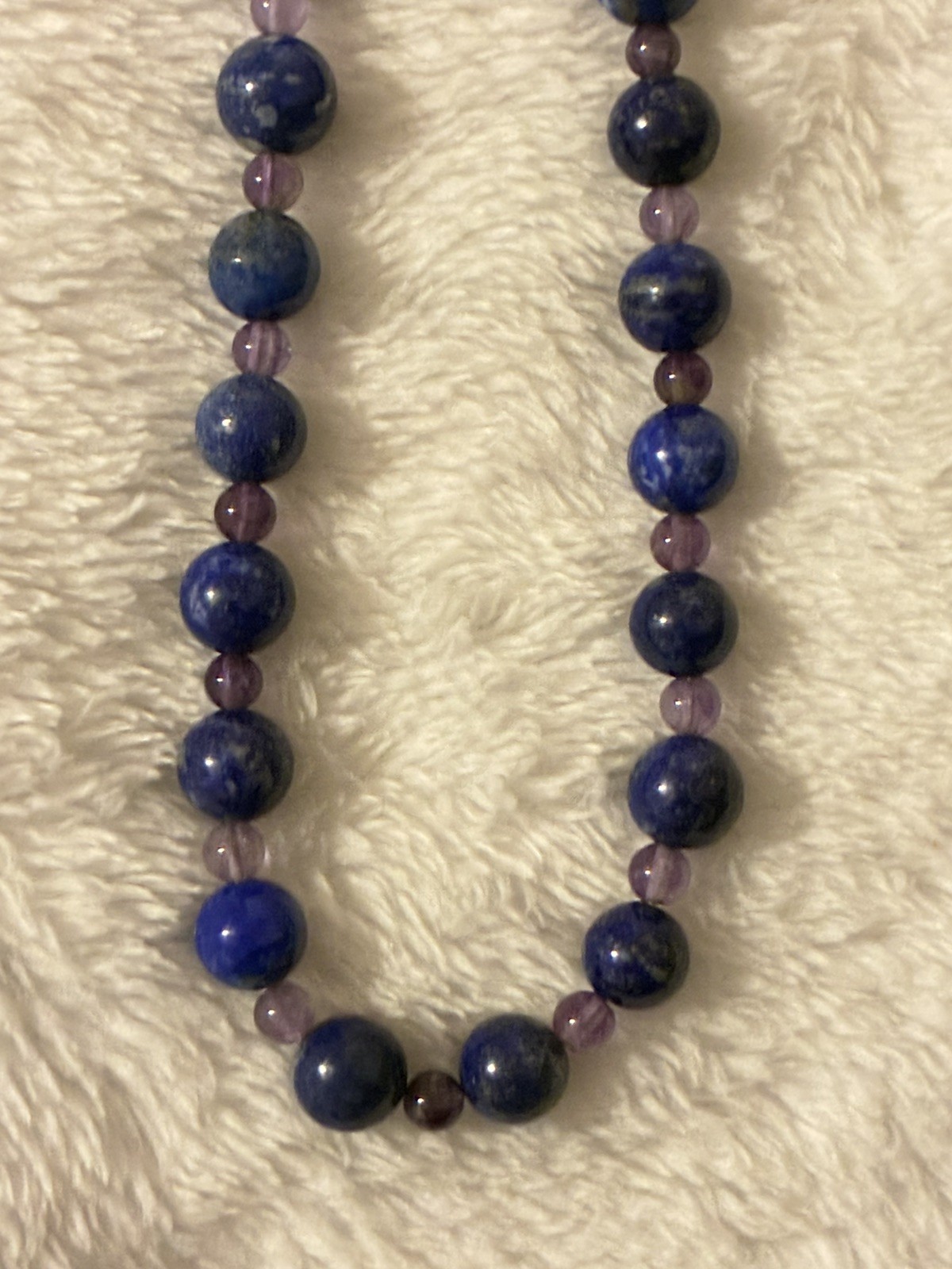Jay King DTR Lapis Lazuli Beaded Necklace Sterling Silver 925 Mine Finds 35.5”