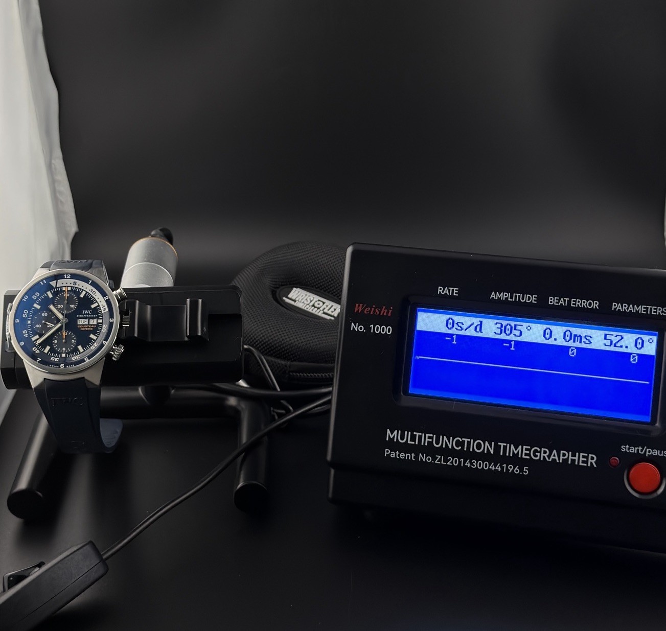 IWC Aquatimer Chronograph – 44mm Cousteau IW378201 – Blue Dial – Wood Inlay