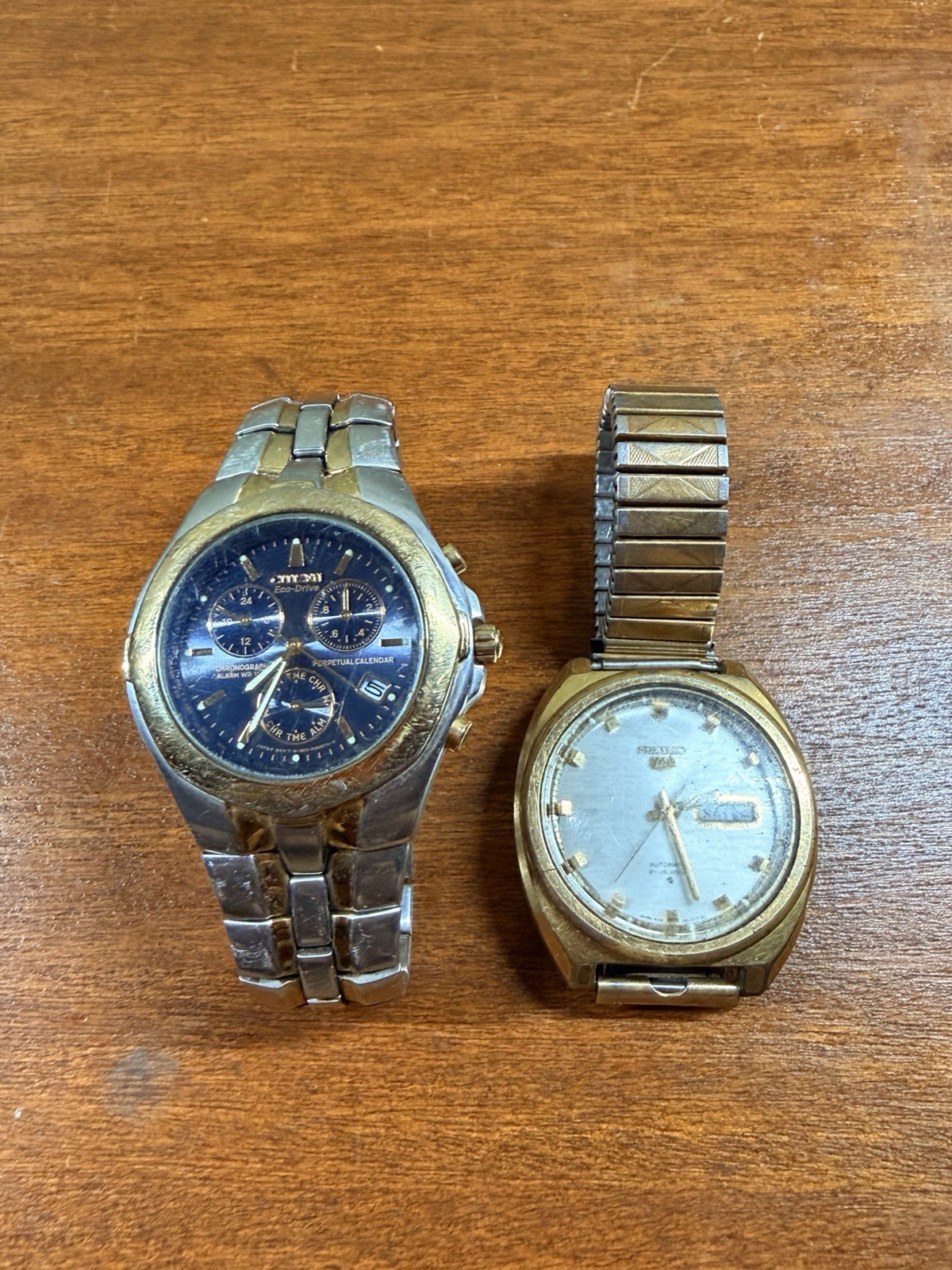 Citizen Men’s Eco-Drive Watch And Seiko 5 Gold Watch Bundle! E812-K001218