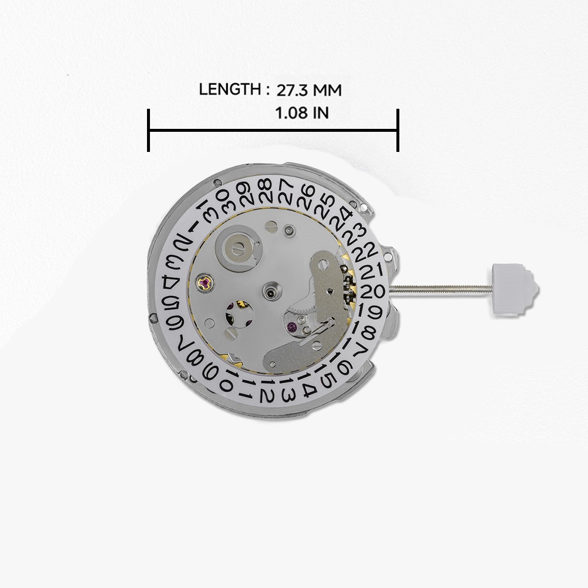 NH35 Seiko Automatic Movement 24 Jewel 3 O Clock Date Hacking Hand Wind DIY Mod