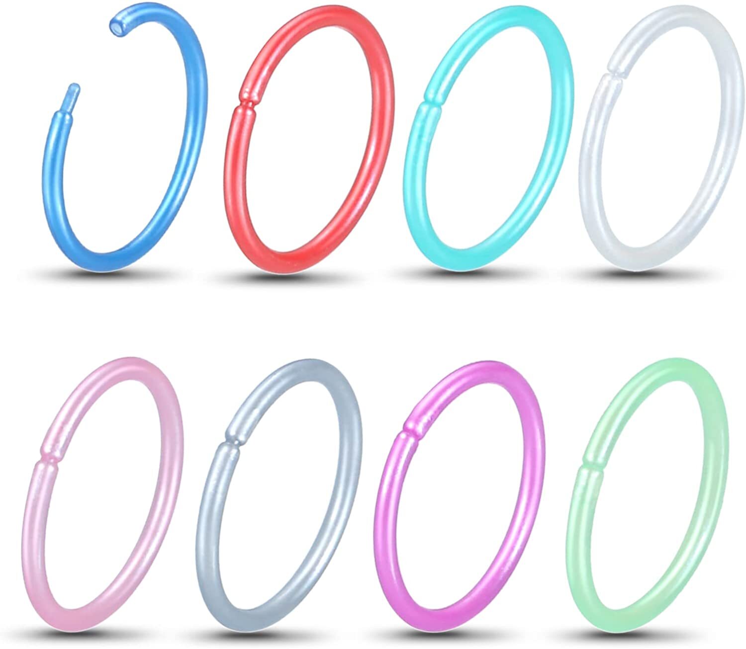 Piercing Kit Bioflex Nose Hoop Ring Lip Tongue Tragus Cartilage Studs 16G 20G