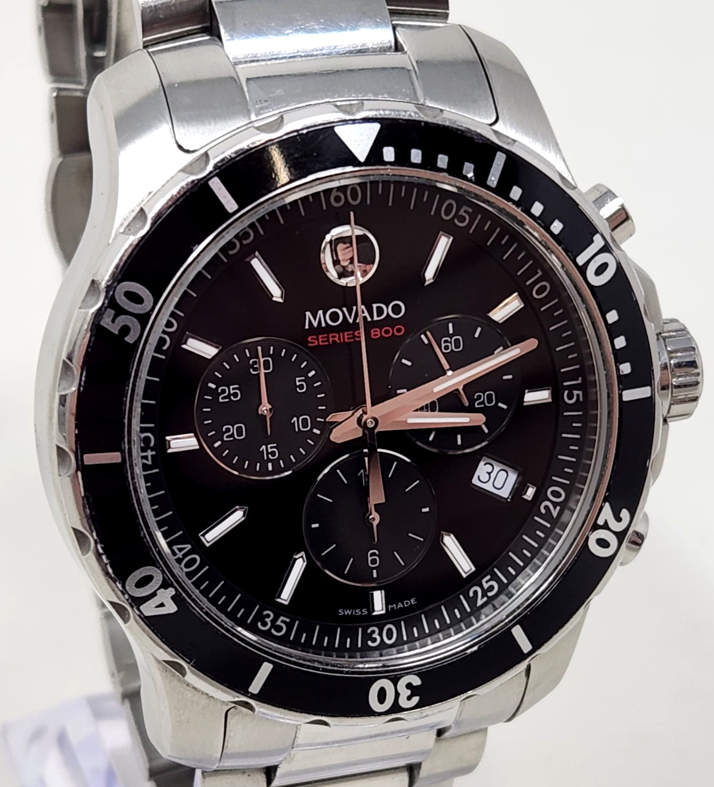 Movado Series 800 Quartz 14.1.27.1426 Chronograph 42mm Diver Watch