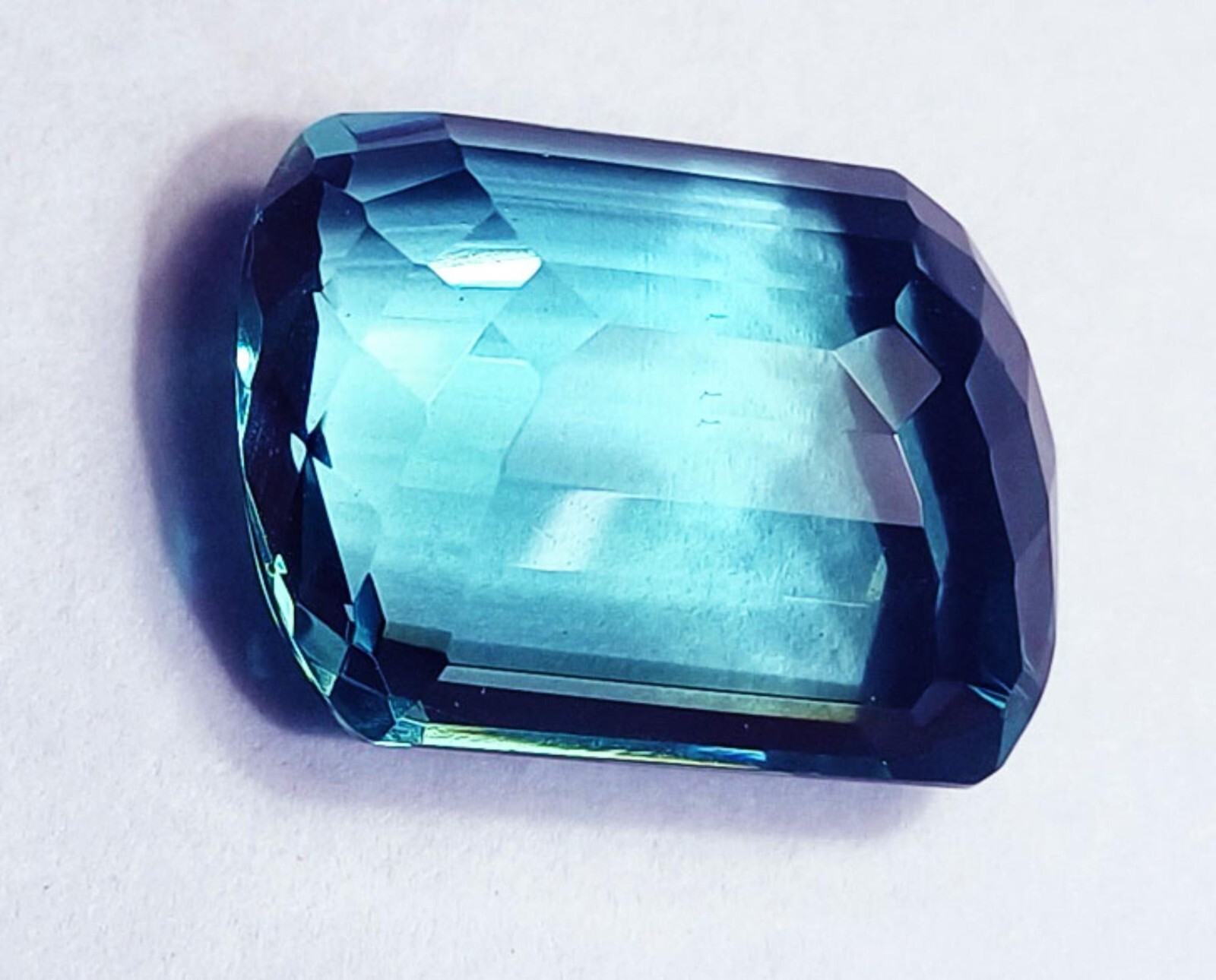 Aquamarine54.65 Cts Certified Loose Gemstone Fancy Shape With Free Gift