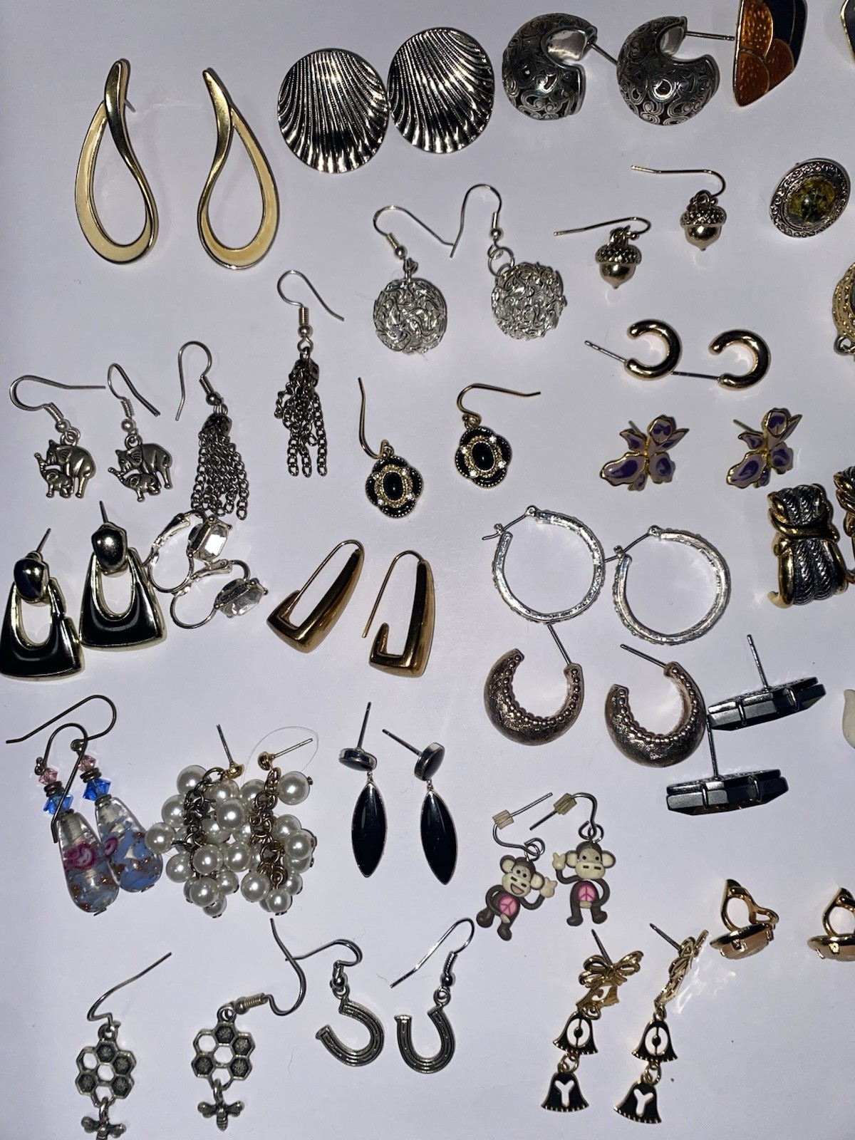 48 Pairs Pierced Earrings Various Types Colors