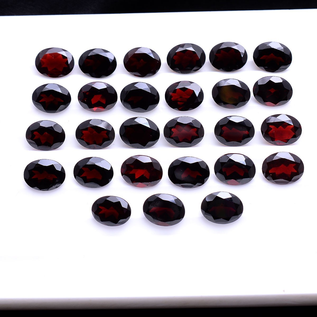 13 Pcs Natural Hessonite Garnet Top Grade 9x7mm Oval Cut Untreated Gemstones Lot
