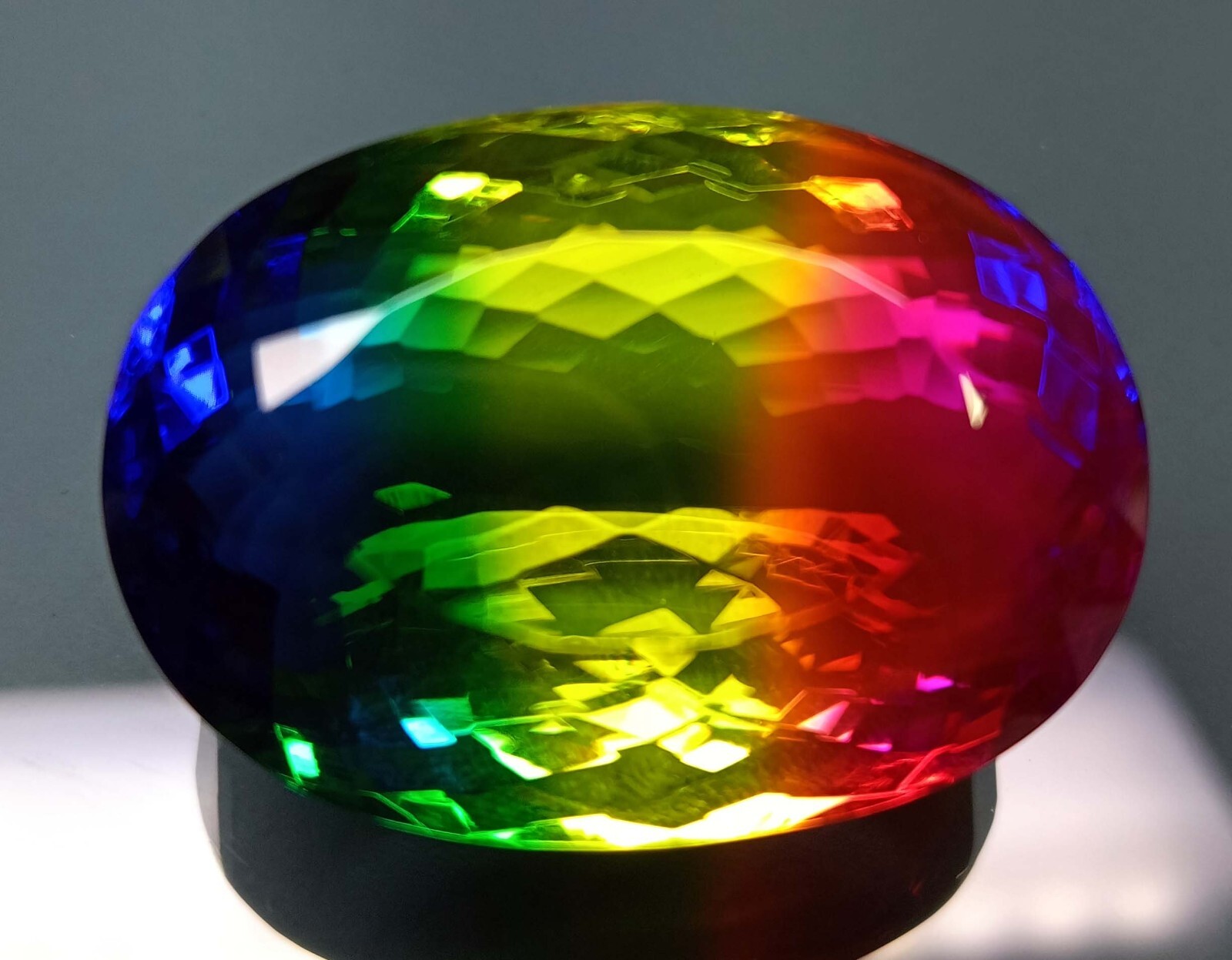Oval Cut Natural 80-81 Ct Tourmaline Bi-Colour Loose EGL Gemstone KH447