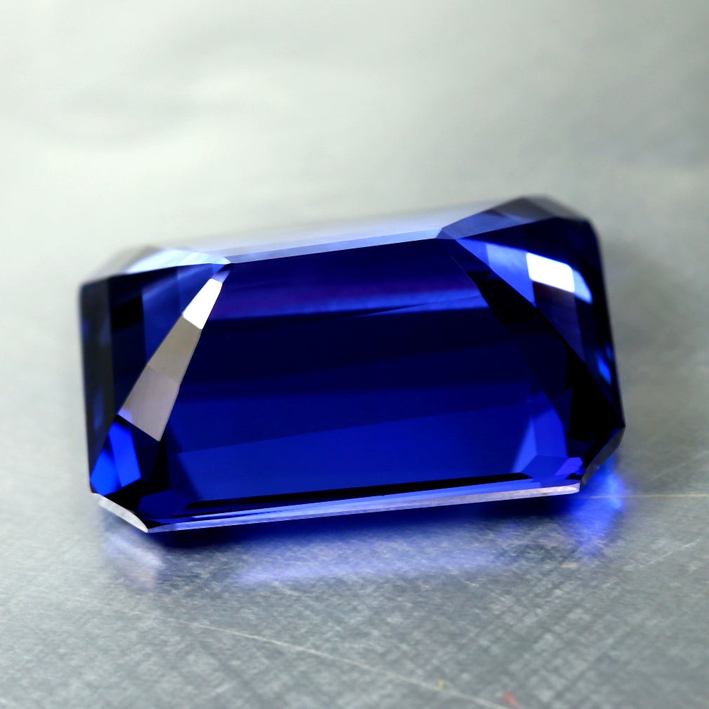 GIA Certified 13.45 ct AAAA Octagon (16.98 x 12.00 mm) Natural D’Block Tanzanite