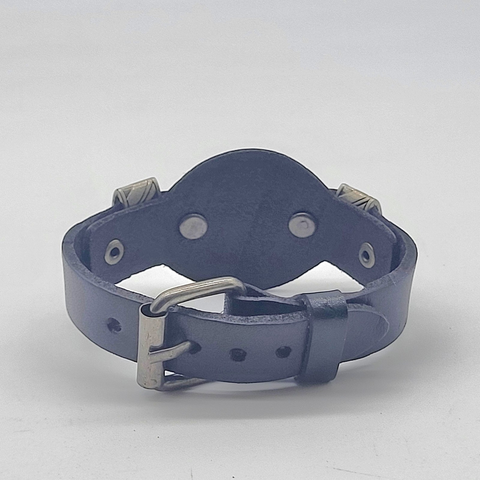 Black Leather Cuff Bracelet Willie G Skull Harley-Davidson Motorcycles Design