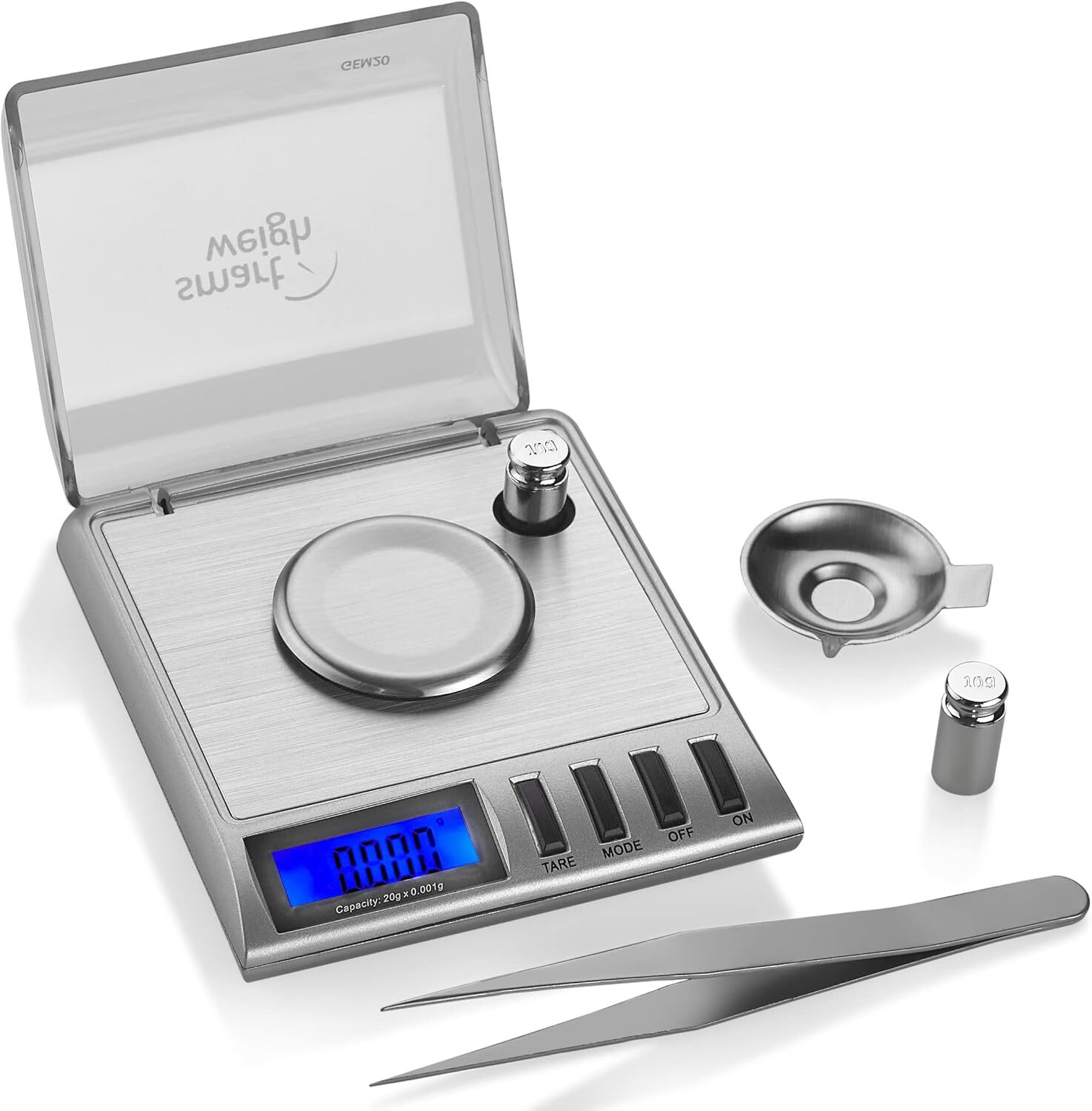 GEM20-20g x 0.001 Grams, High Precision Digital Milligram Jewelry Scale, Reloadi
