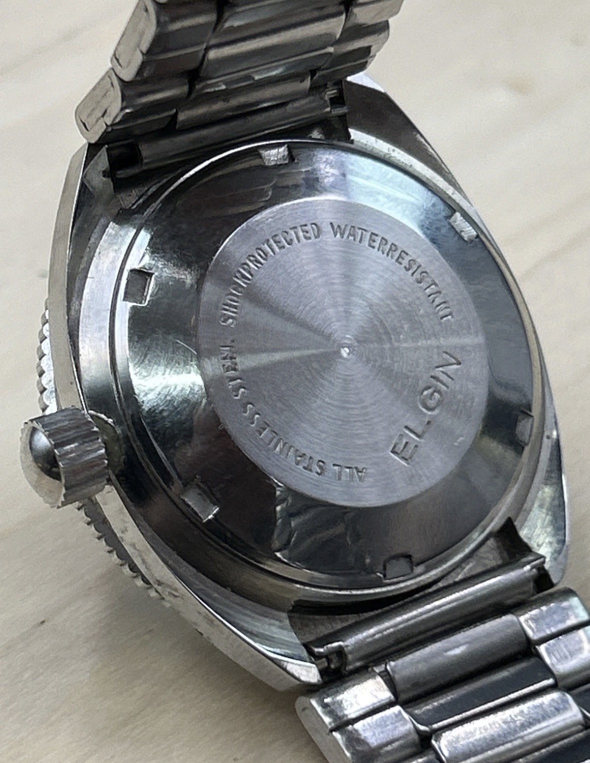 Elgin Skindiver Pepsi Bezel. Serviced! Excellent condition ETA 2879 OEM bracelet