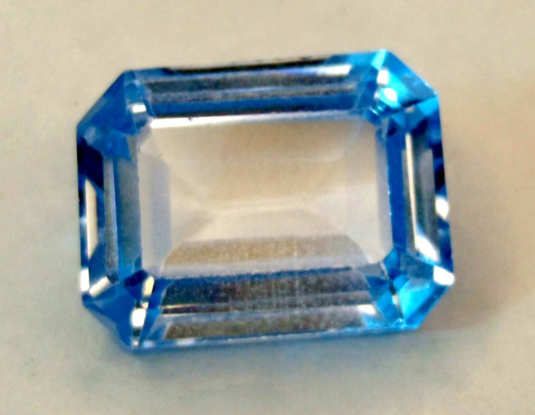 Blue Emerald Cut 15-17 Carat Natural Certified Aquamarine Loose Gemstone RK292