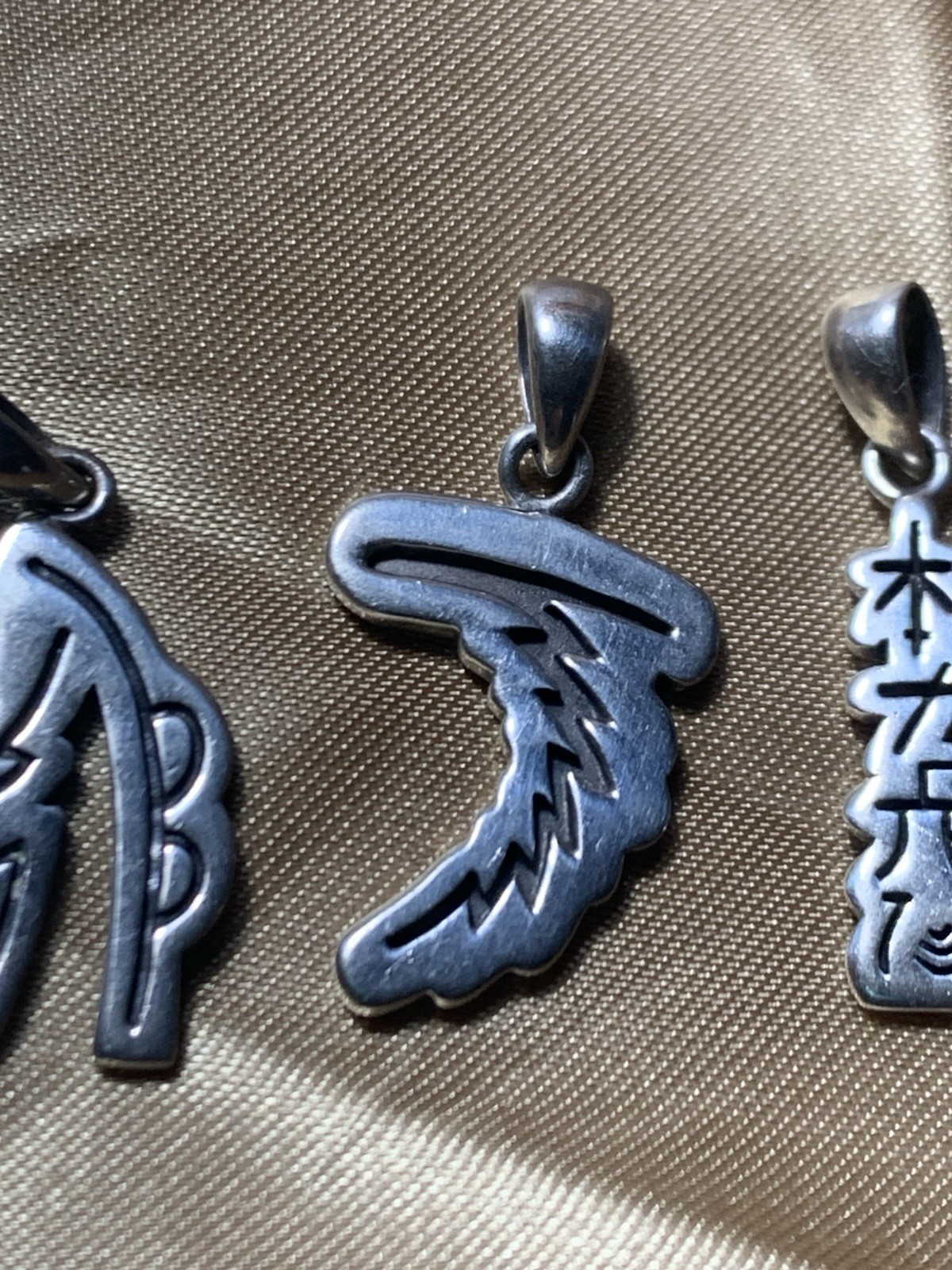 Reiki Sterling 925 Pendants Lot Set of 4 by Peter Stone Sterling Reiki Symbols