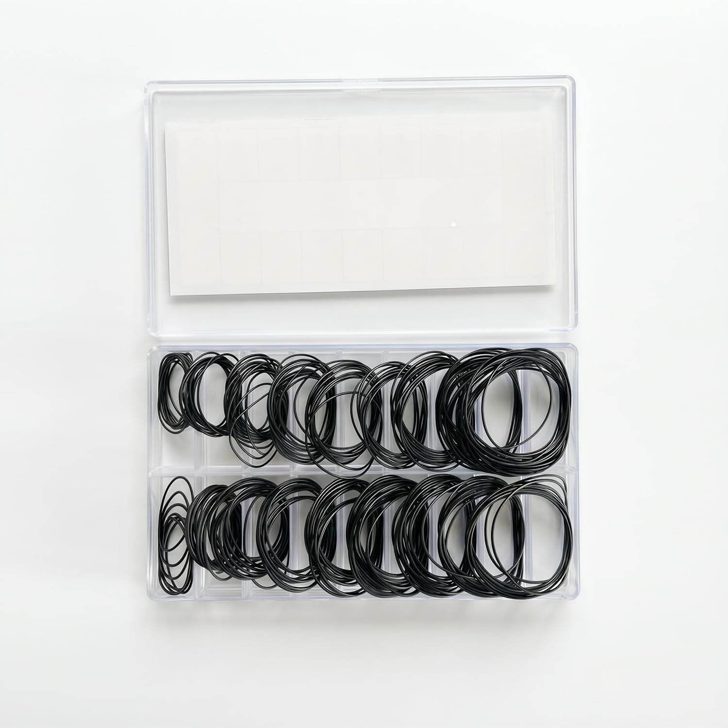 Darlingao 180 Pcs O Ring Watch Gasket Kit, 18 Sizes Rubber Seal O Rings Black
