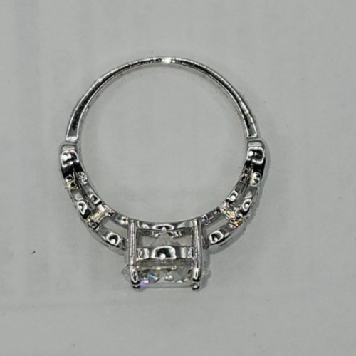 New 2ct Moissanite Ring Size 7 Sterling Silver Open Heart Band Solitaire Sparkle