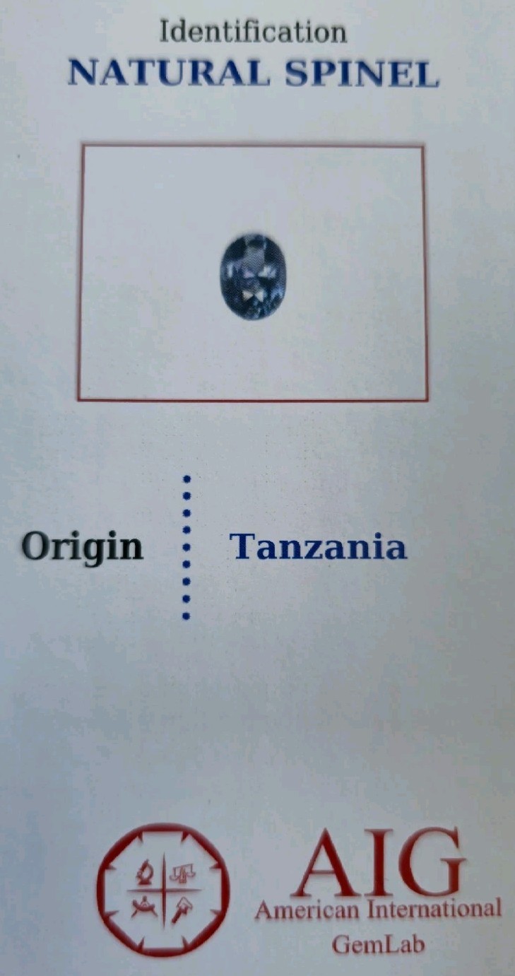 Cobalt Blue Spinel Certified Unheated 2.12 Carat Oval Cut Tanzania Very Rare ✨️