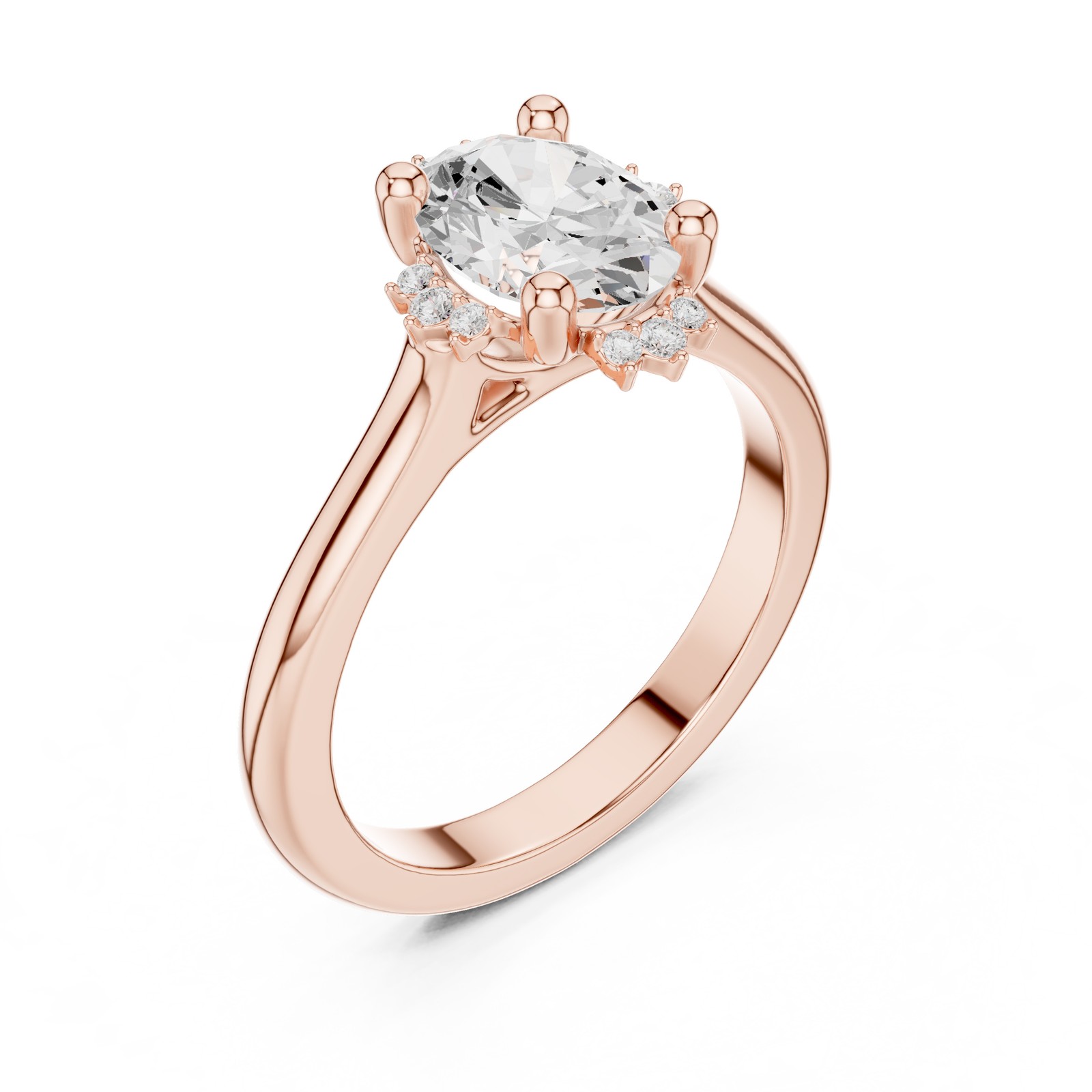 Certified 1.4Ct Oval Cut Lab Grown Diamond Ring Luxury Jewellery 14K Gold Over