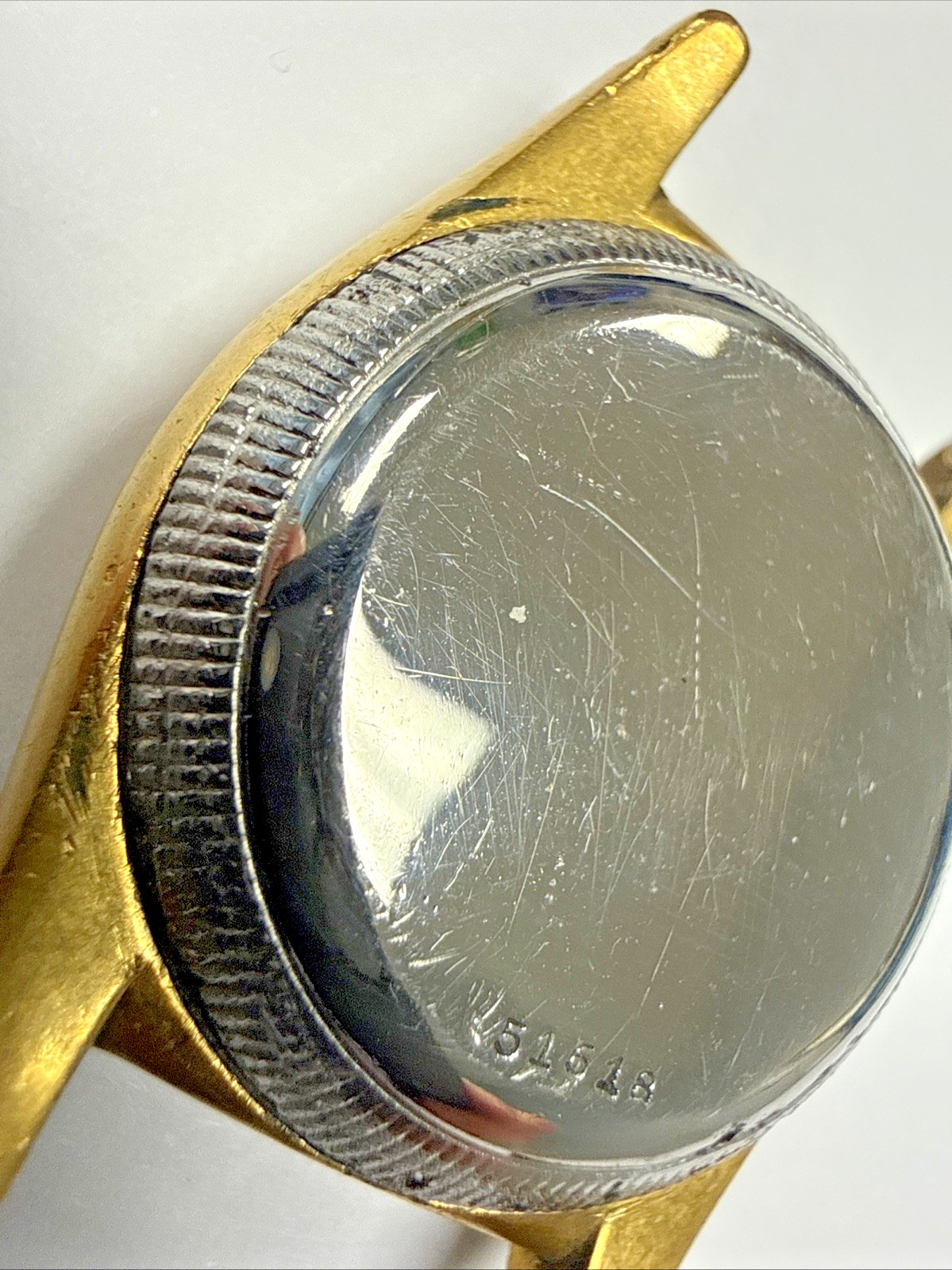 Rolex Vintage 1940s Bubbleback Ovetto 3372 Steel Watch Gold Filled Case e12206