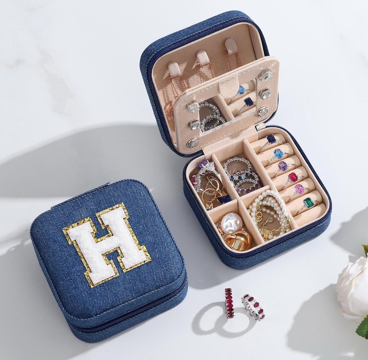 Parima Small Jewelry Box for Girls, Travel Jewelry Case Organizer Gifts NWT