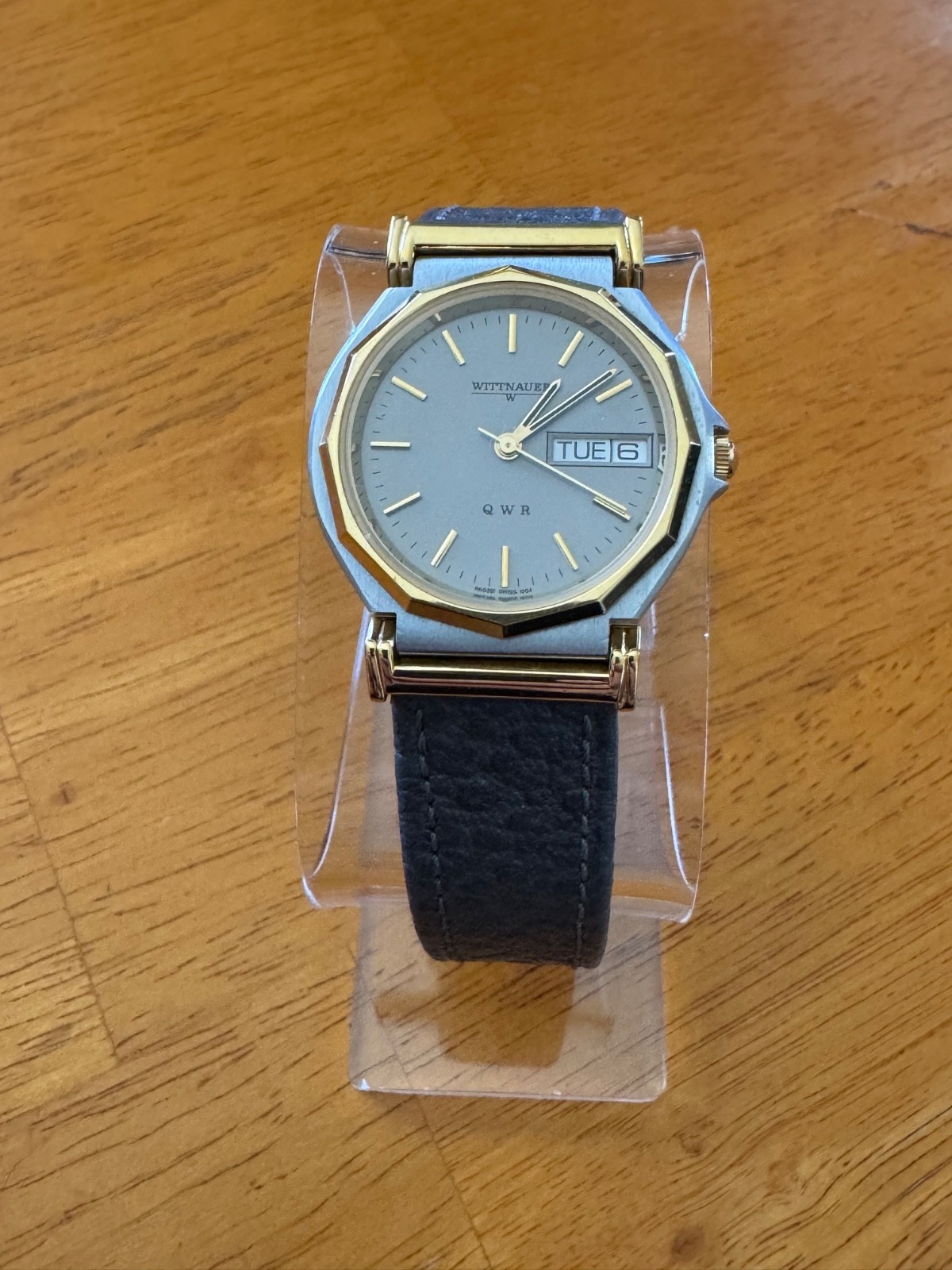 WITTNAEUER LONGINES SWISS MADE “DODECAGON” STYLE BEZEL – 30.5 MM – PIG SKIN BAND