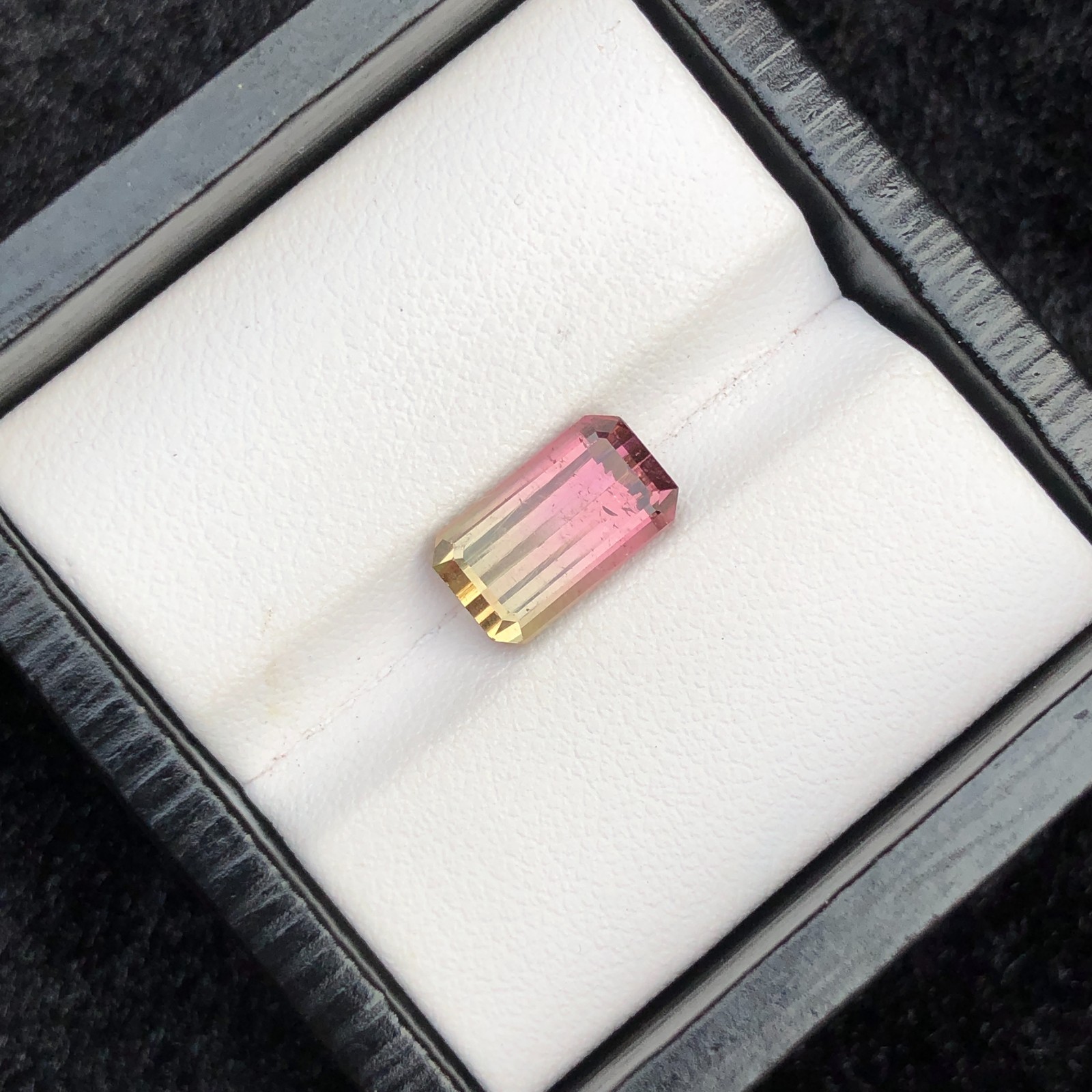 2.80 Ct Natural Watermelon Tourmaline Emerald Cut Loose Gemstone