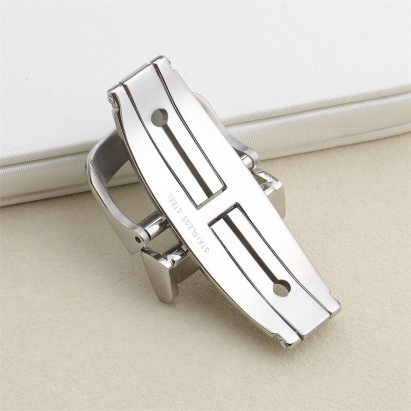 14 16 18mm Silver Gold Deployment Butterfly Buckle Fits Jaeger LeCoultre Straps