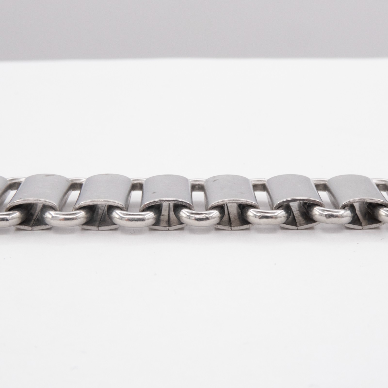 Vintage 14.7 mm Silvertone Ladder Style Wristwatch Bracelet
