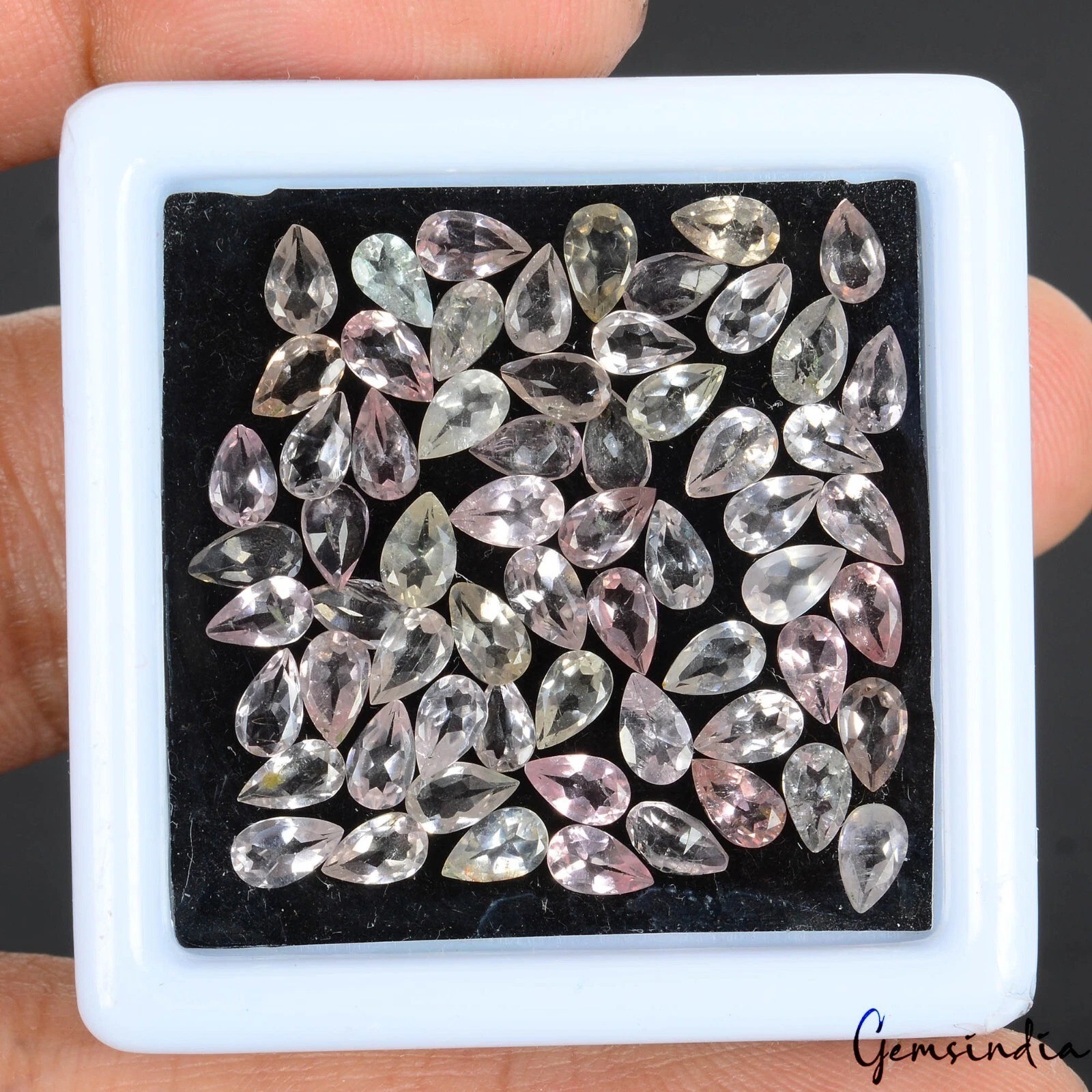 5x3mm Natural Pink Tourmaline Pear Cut Loose Rubellite Gemstones~63 Pcs/11.70 Ct