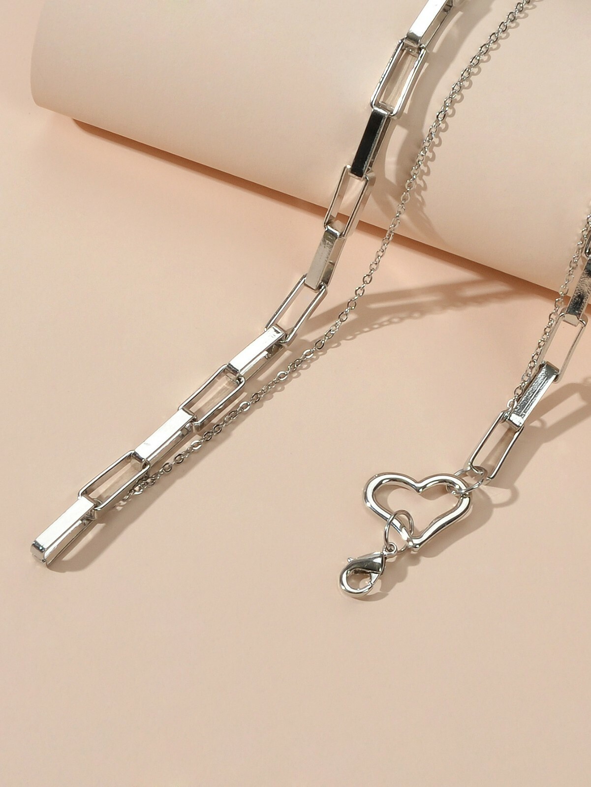 Punk Accessories Multiple Double layer Silver Chain Necklace Hip Hop Jewellery
