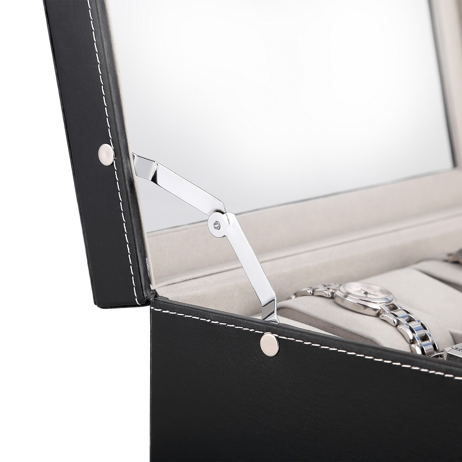 3/6/8/10/12/20/24 Slot PU Leather Watch Box Organizer Jewelry Display Storage