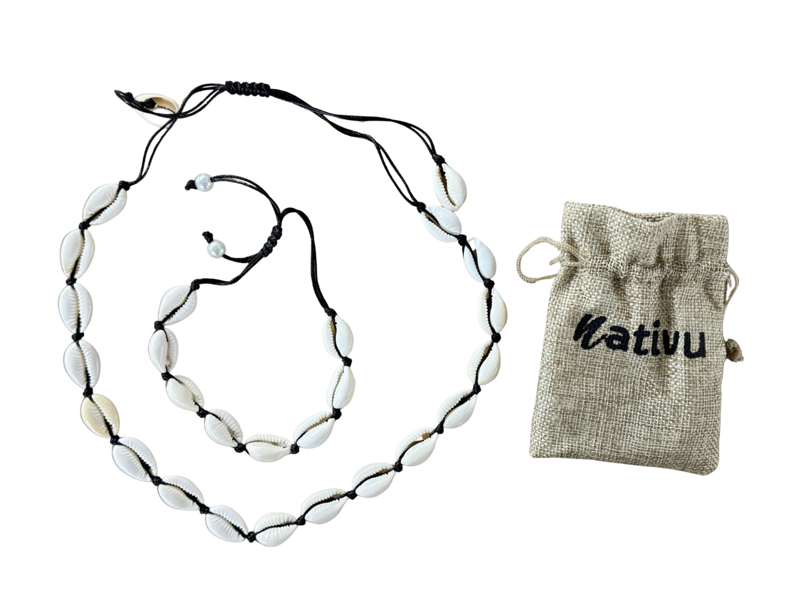 Cowrie Shell Choker Necklace Set for Women – Puka Shell & Seashell Hawaiian