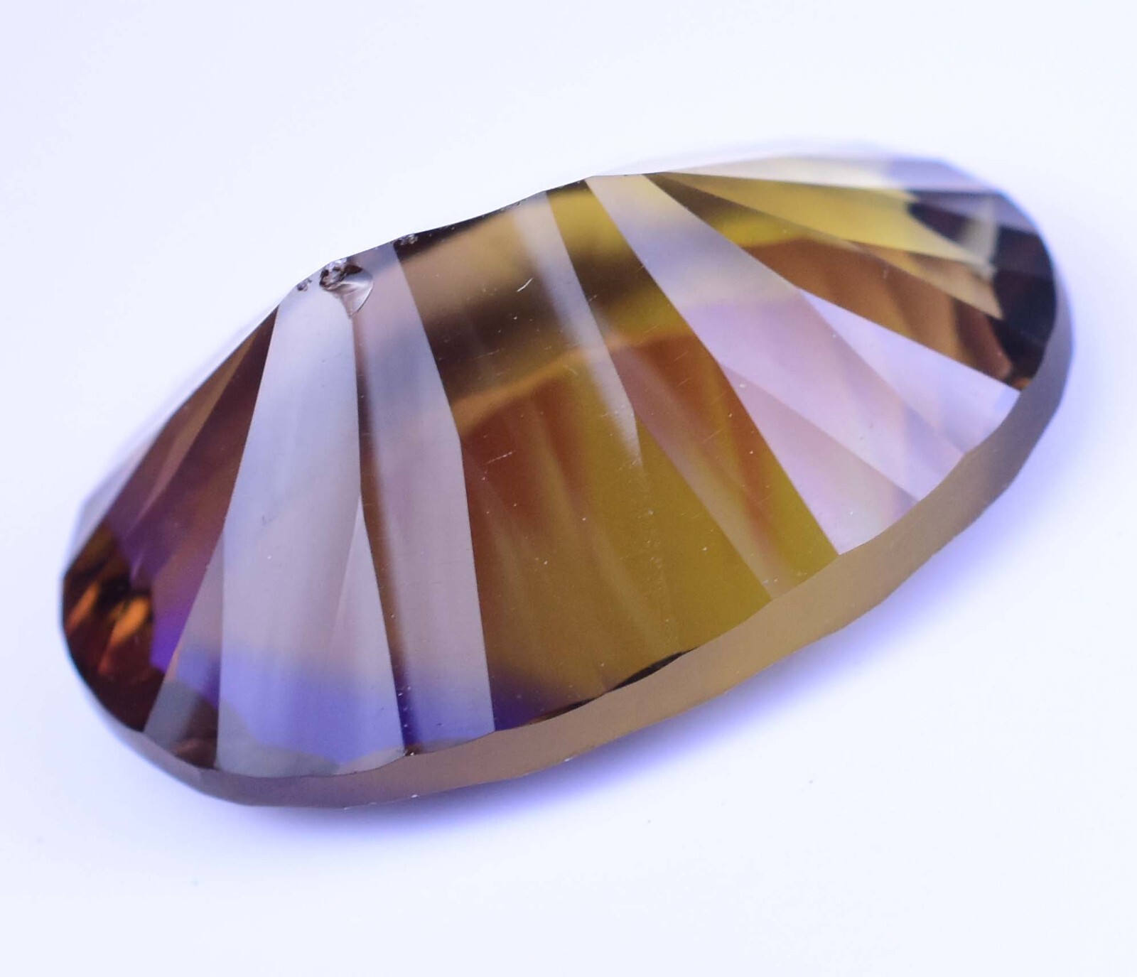 Flawless Natural Bi-Color Ametrine 25.05 Ct Oval Certified Untreated Gemstone