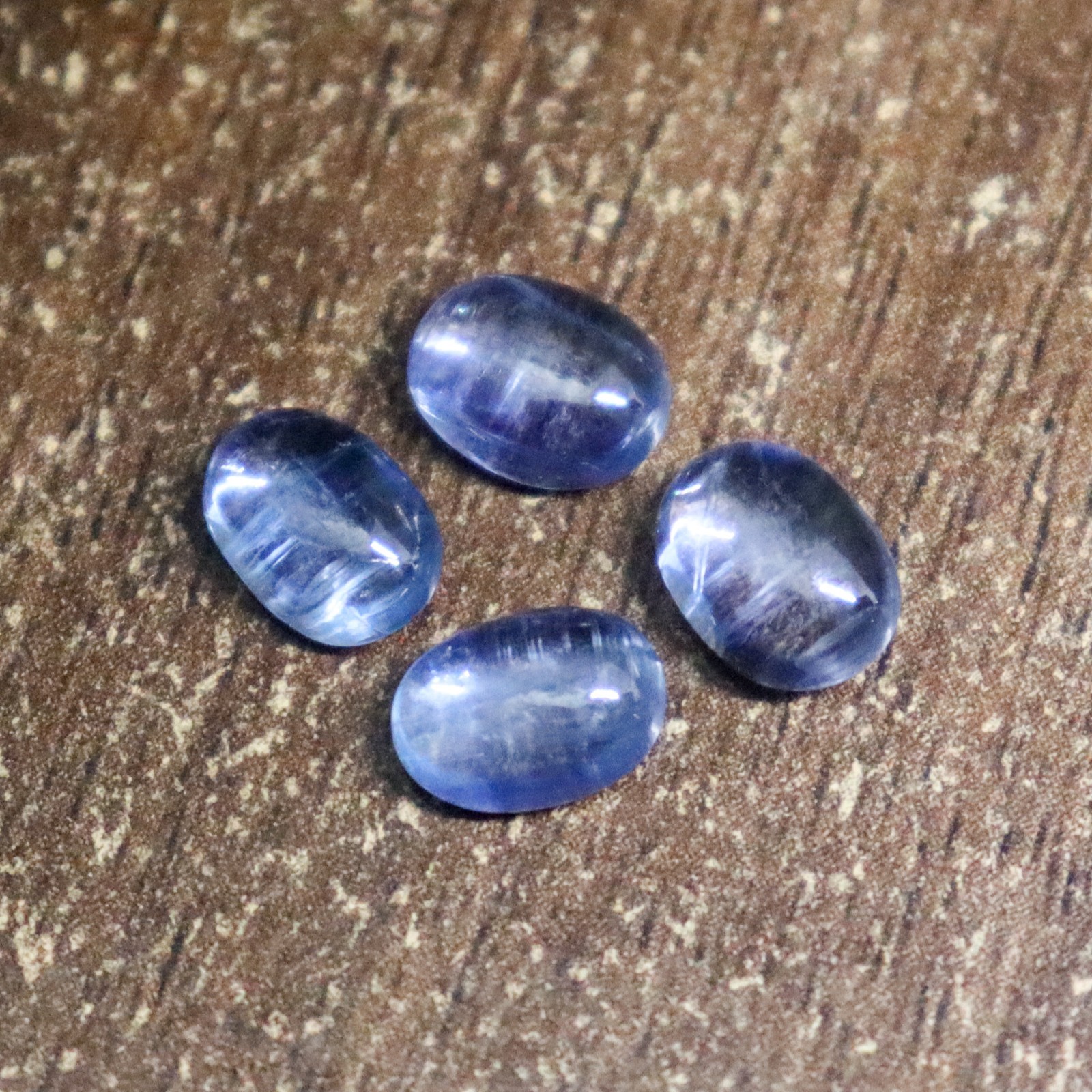 7.00 Ct Natural Blue Kyanite Oval Gemstone 4 Pcs Lot 8x6x4 MM