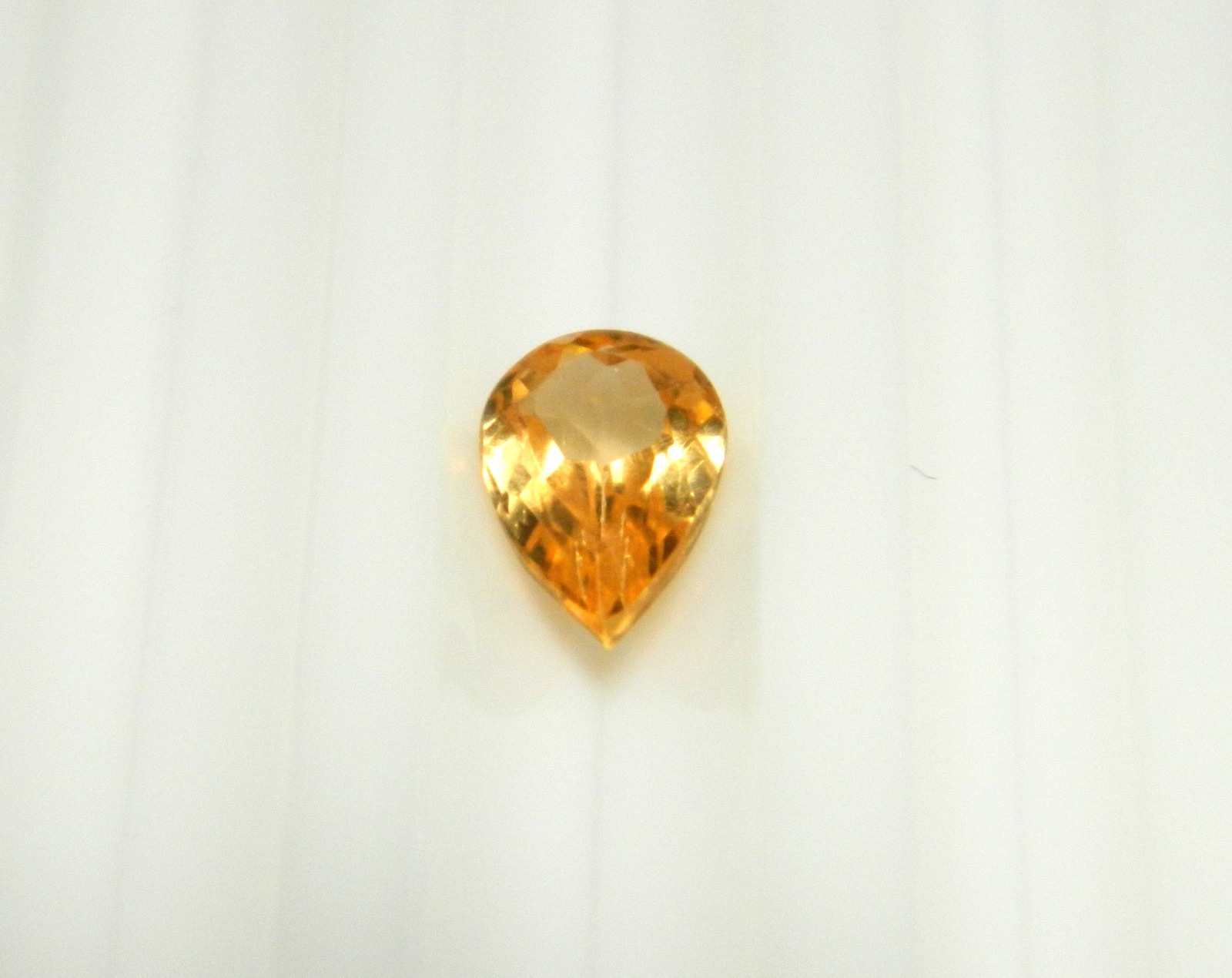 Imperial Topaz 0.73 Ct Clarity IF Pear Cut Natural Golden Brazil I195