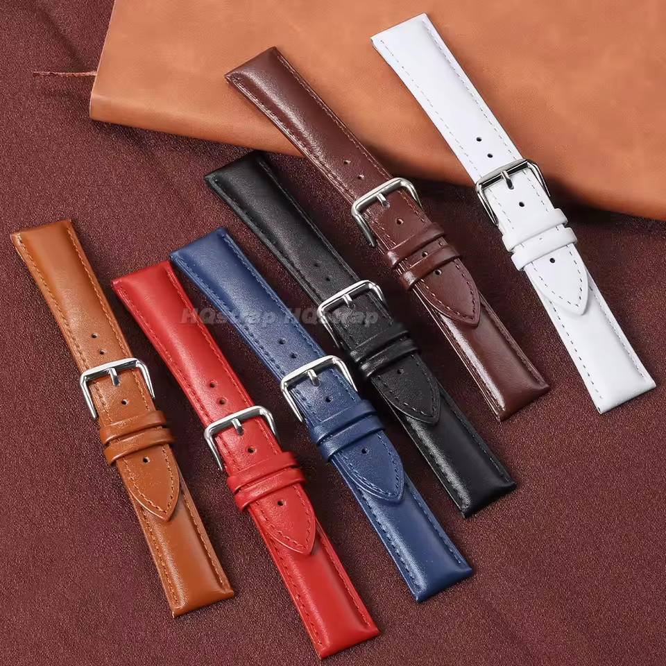 Leather Watch Strap 12mm to 24mm Genuine Replacement Soft Bracelet Watch Band