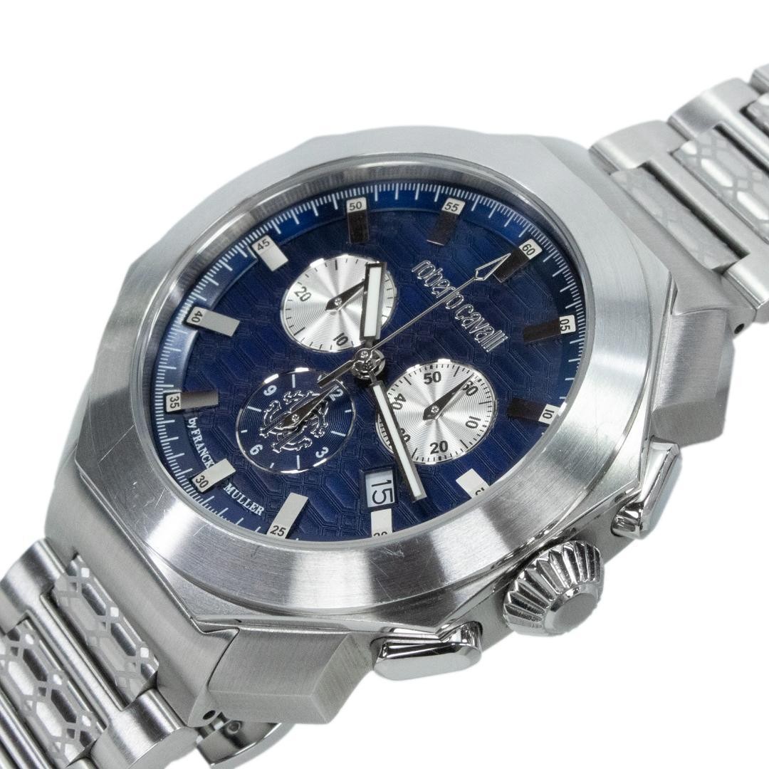 Roberto Cavalli Wristwatch Quartz Men’s Navy Blue Chronograph Heavy Feel