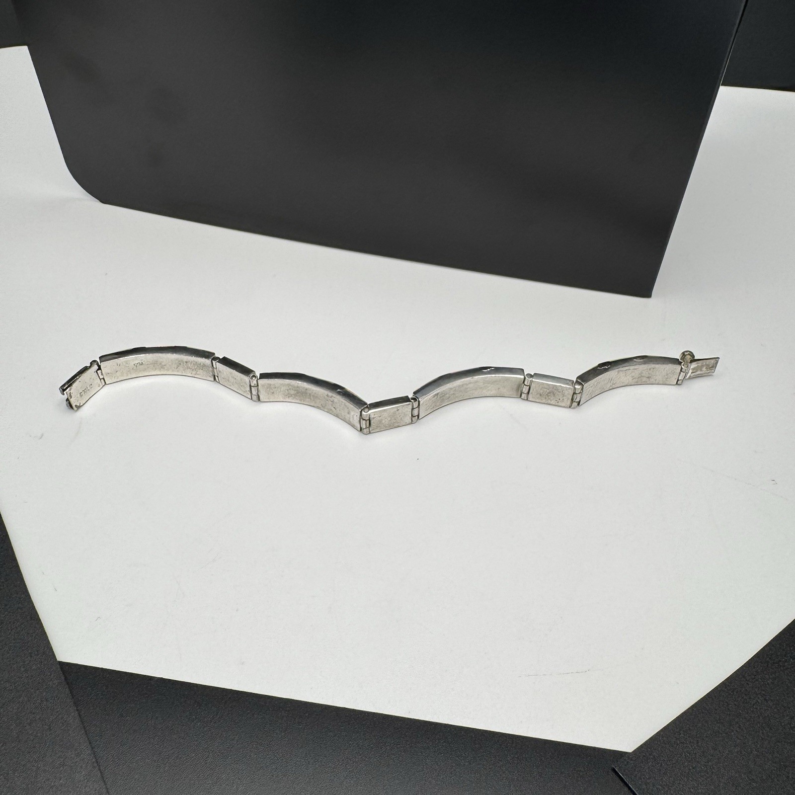 Mexico Opal And Sterling Bracelet Panel 14.8 Grams Size 7” See Details
