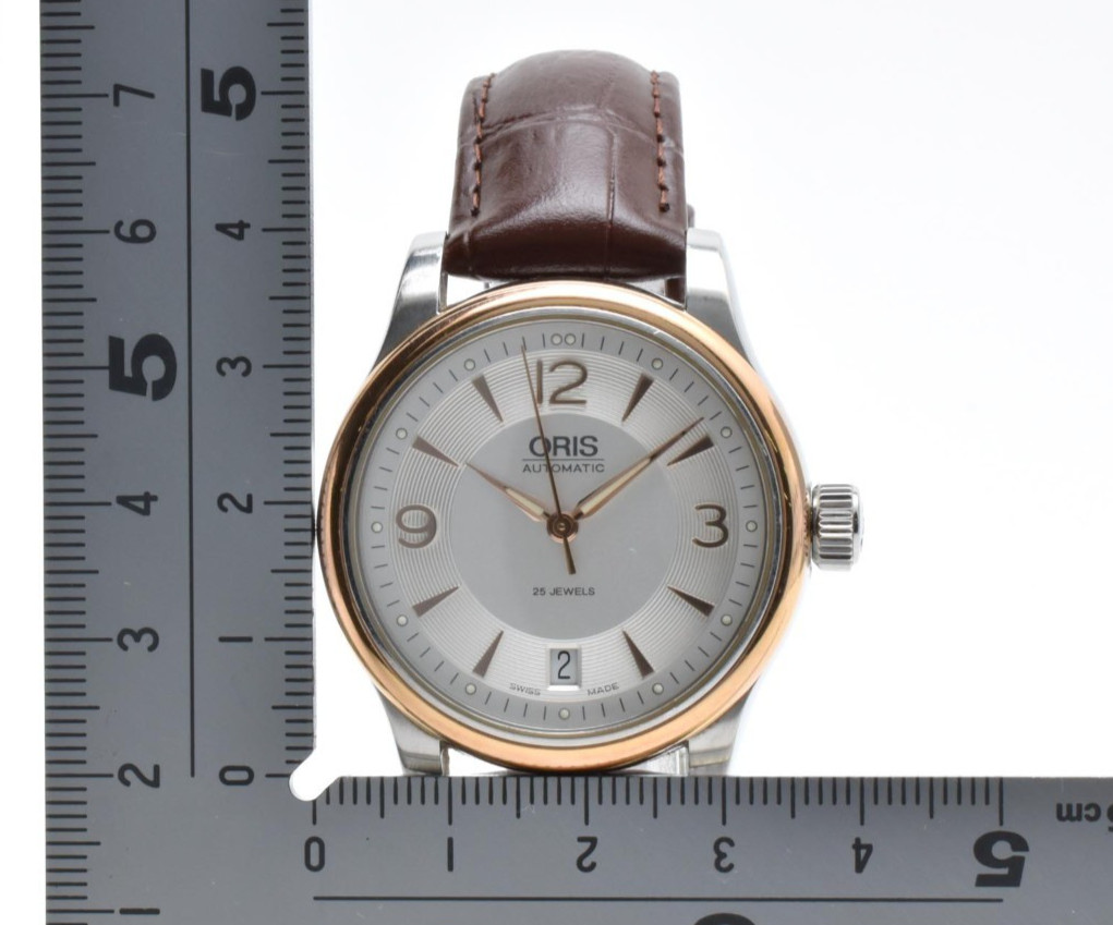 [NEAR MINT] ORIS Classic 7578 Gold Silver Date 36mm Men’s Automatic Watch JAPAN