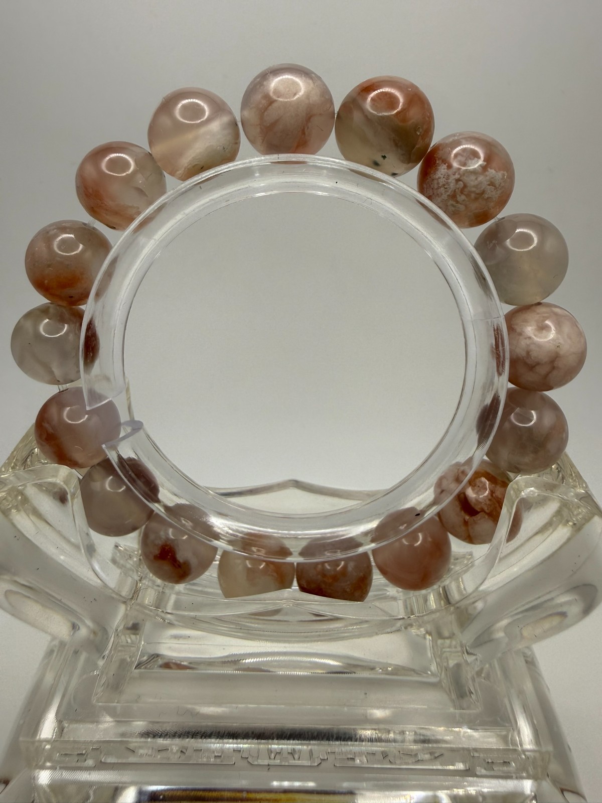Natural High Quality Pink Sakura Flower Agate – 12mm – B5-4188