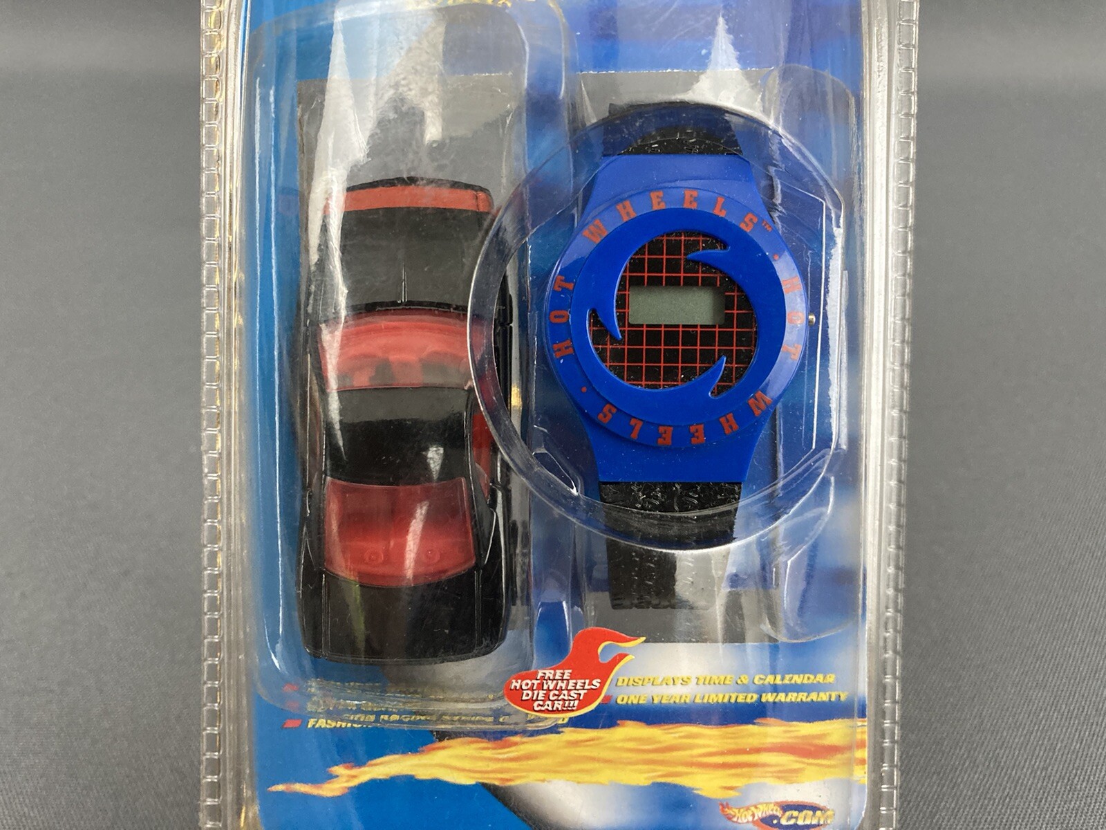 Hot Wheels Race Digital Wrist Watch – w/Muscle Tone Car in Black – NIB