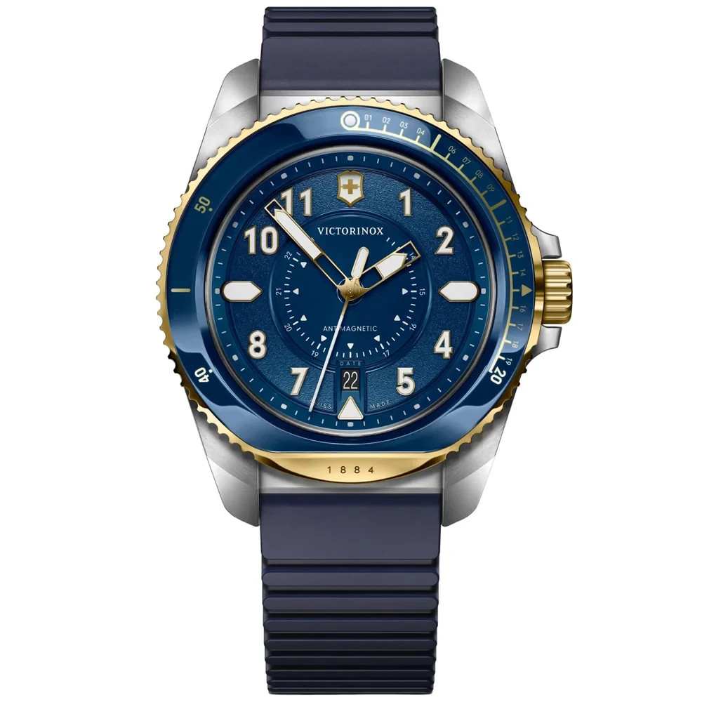 Victorinox Journey 1884 Men’s Quartz Watch 242013 Blue Dial Rubber 43mm 200M