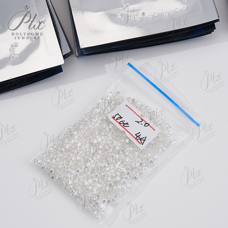 0.8~5mm 1ct Loose D White Moissanite VVS Round Stone Gemstone For Jewelry Making